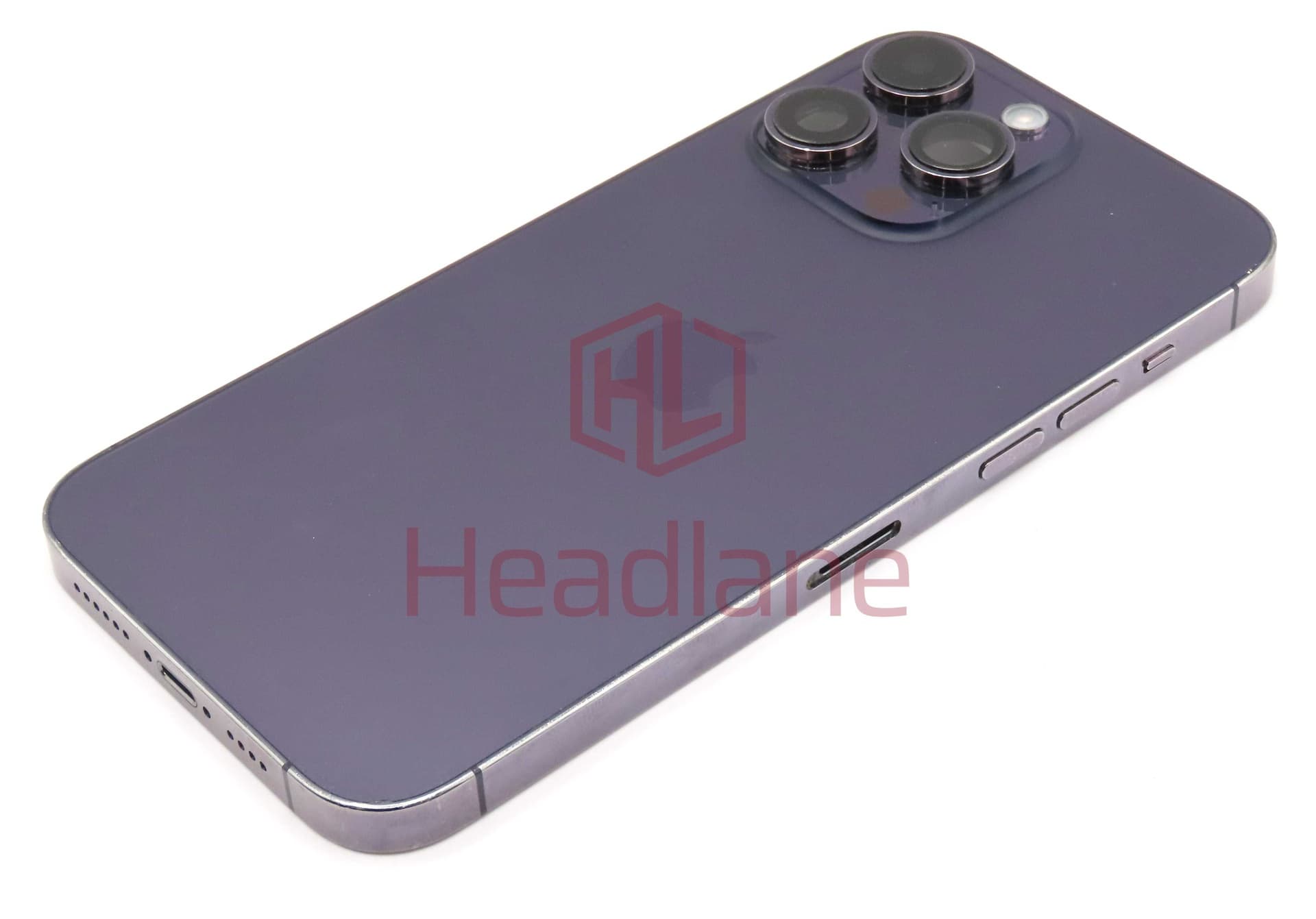 iPhone 14 Pro Max Back / Battery Cover + Small Parts - Purple (Pulled - Grade B) (No Camera) - IP14PMBH-DP-NC-B