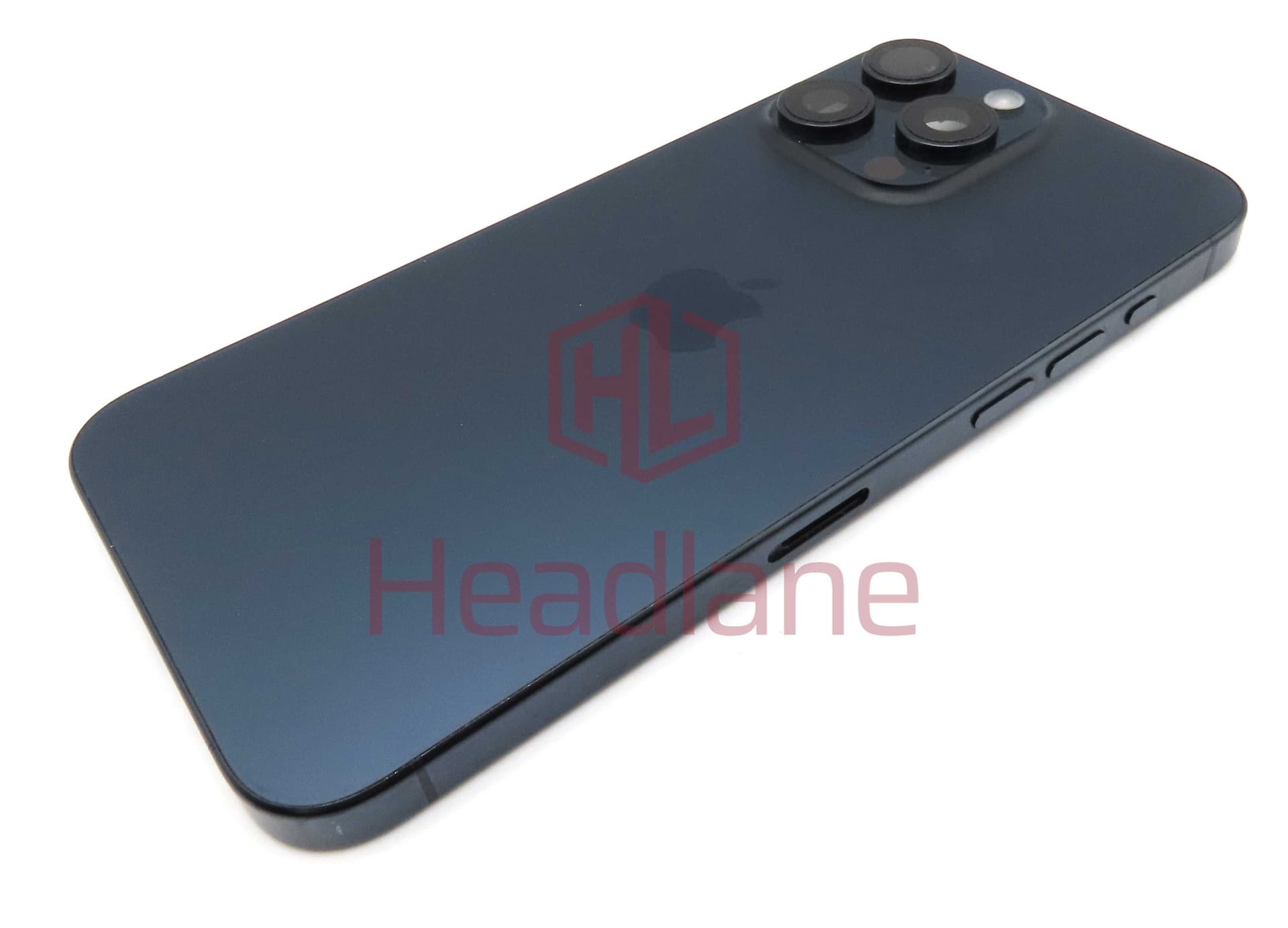 Apple iPhone 15 Pro Max Back / Battery Cover + Small Parts - Blue Titanium (Pulled - Grade C) (No Camera) - IP15PMBH-BL-NC-C