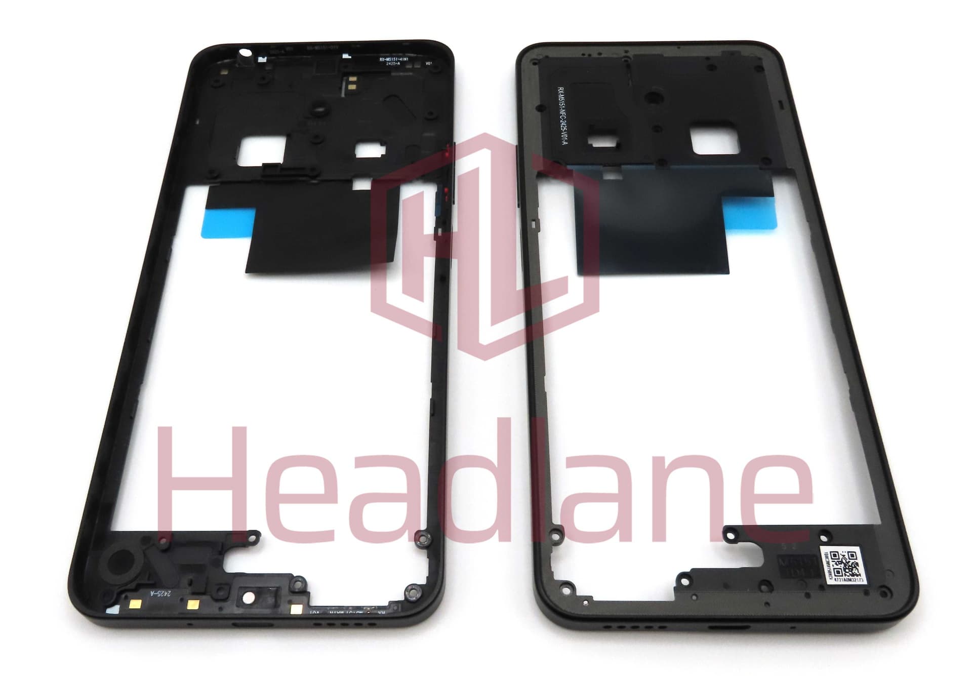 Xiaomi Poco C75 Middle Cover / Chassis - Black - 1610110001000A