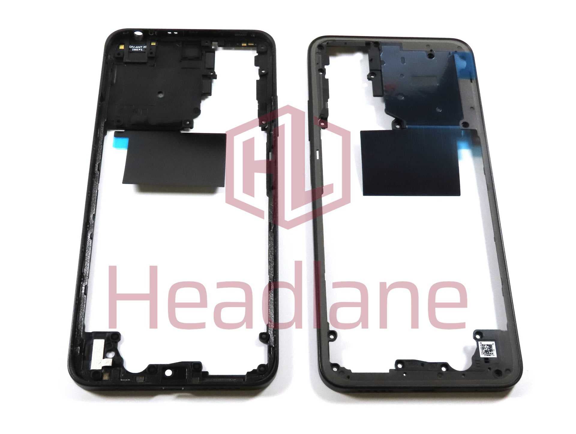 Xiaomi Redmi Note 12S Middle Cover / Chassis - Black - 1610110000514A