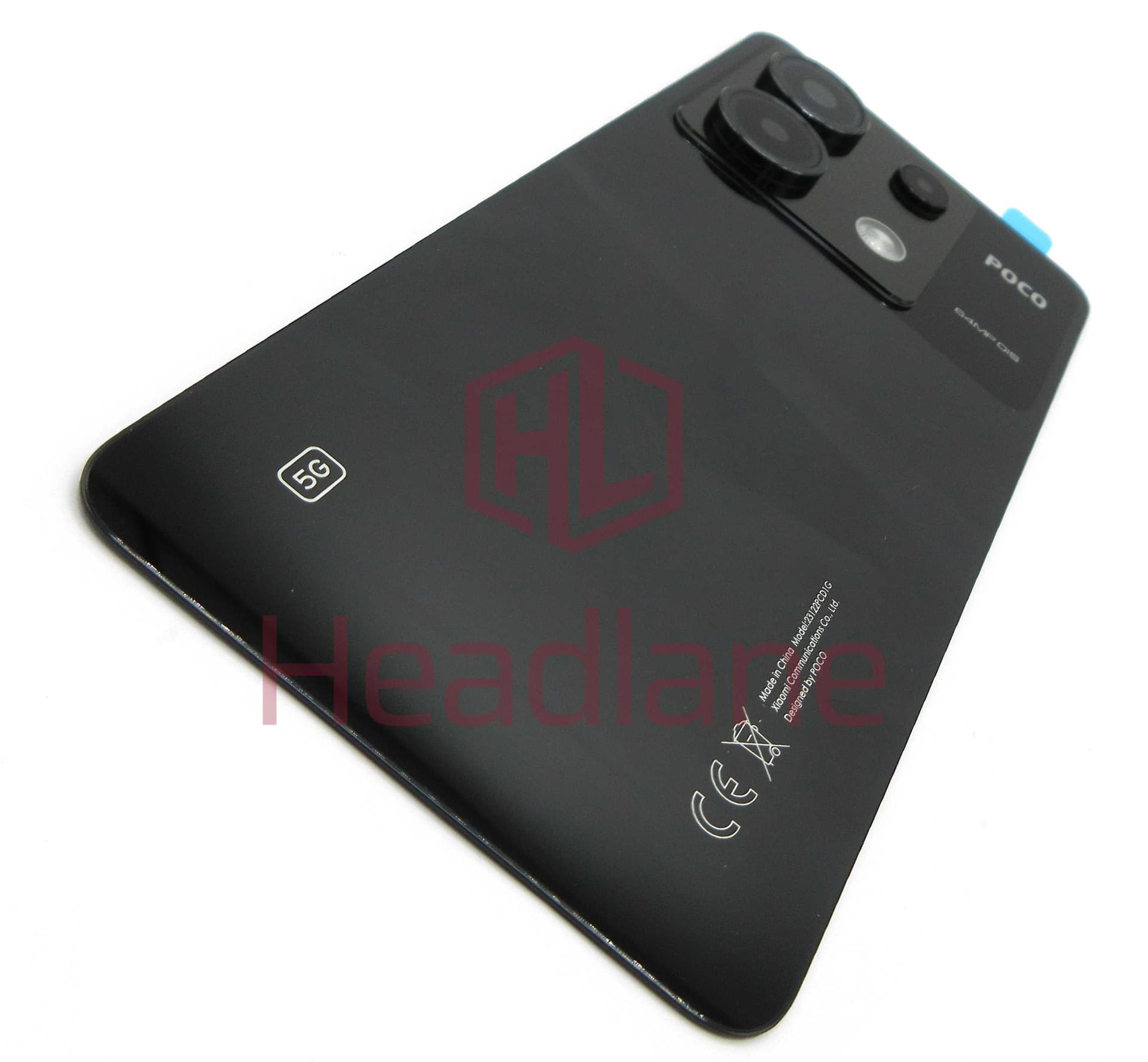Xiaomi Poco X6 5G Back / Battery Cover - Black - 560009N16P00 - Xiaomi Replacement Part