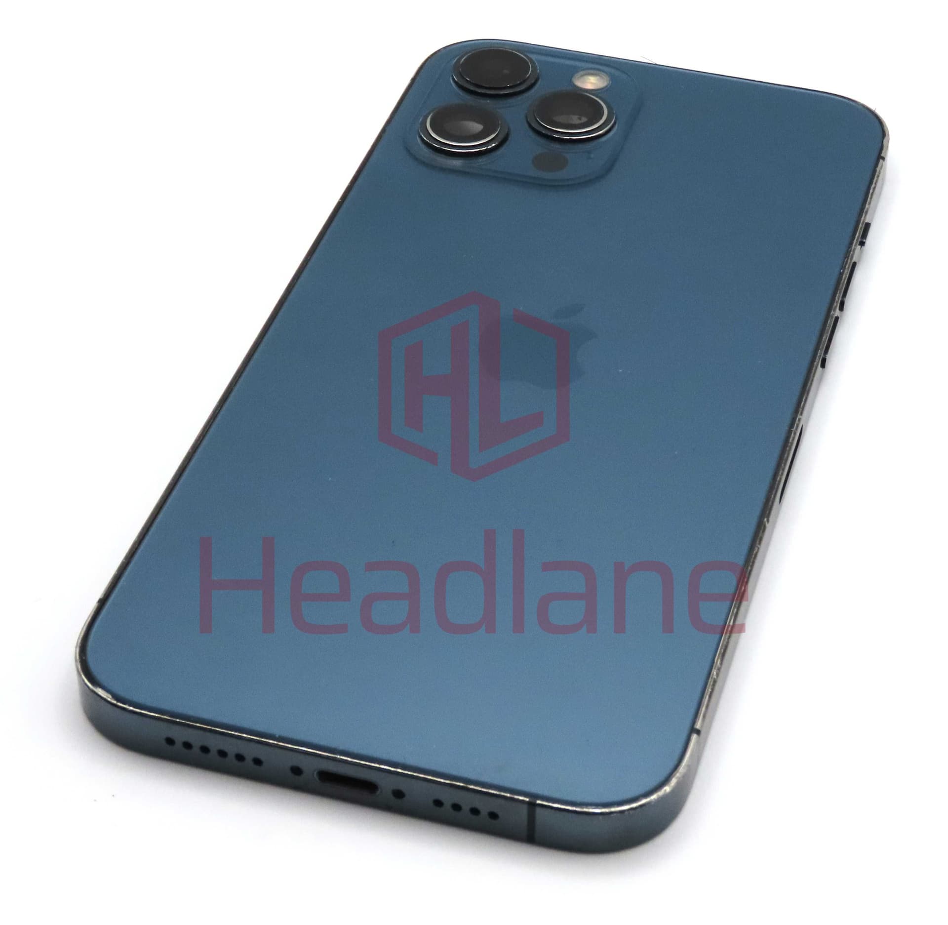 iPhone 12 Pro Max Back / Battery Cover + Small Parts - Blue (Pulled - Grade C) (No Camera) - IP12PMBH-PB-NC-C - Pulled Replacement Part