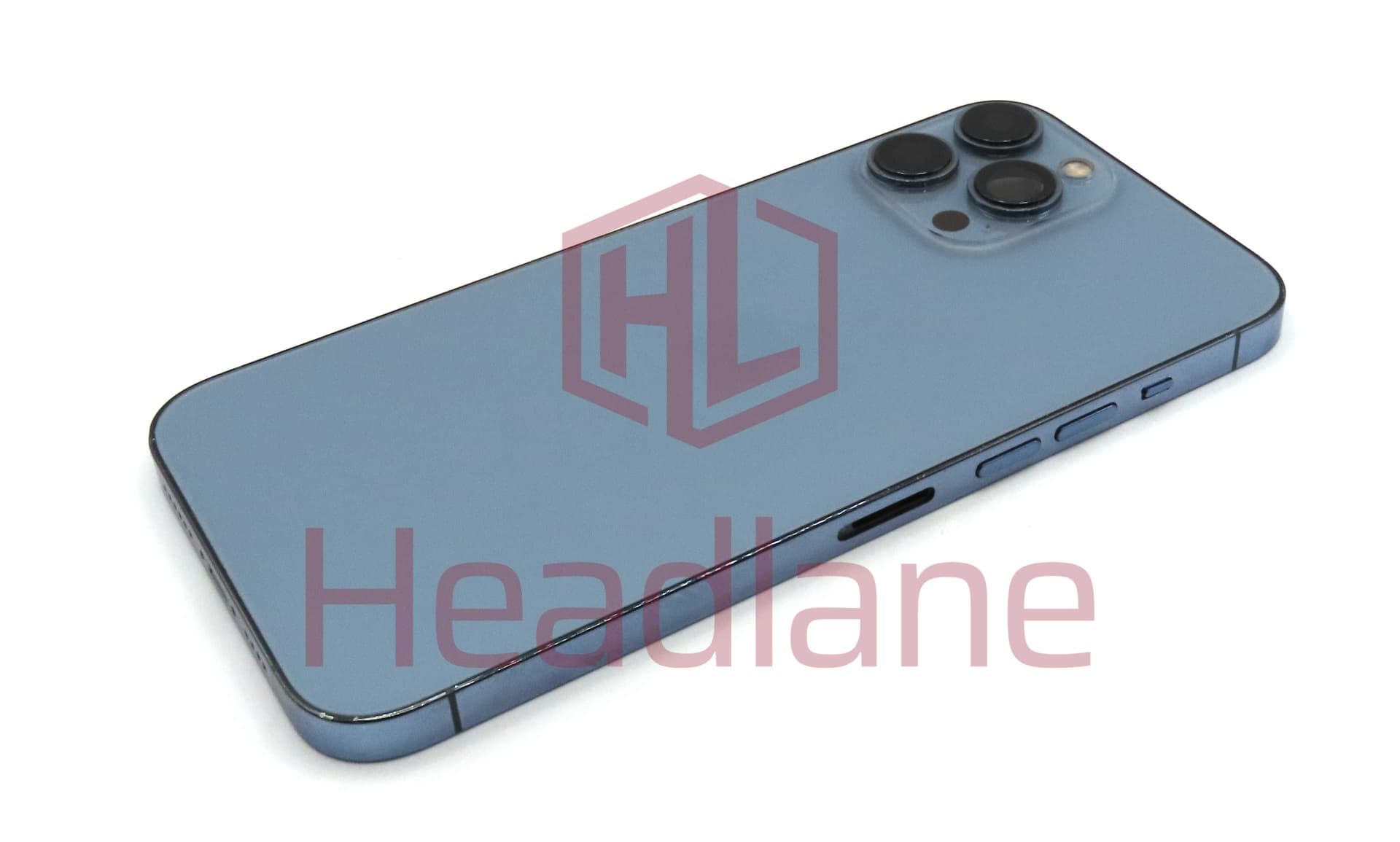 iPhone 13 Pro Max Back / Battery Cover + Small Parts - Blue (Pulled - Grade C) (No Camera) - IP13PMBH-B-NC-C