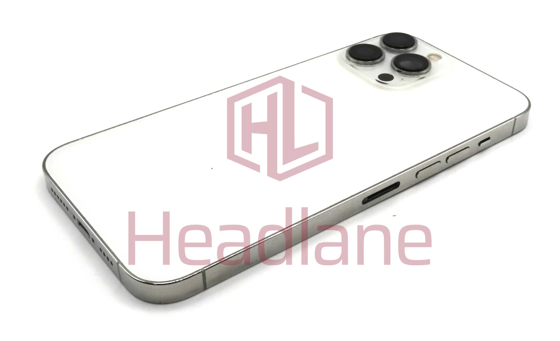 iPhone 13 Pro Max Back / Battery Cover + Small Parts - Silver (Pulled - Grade C) (No Camera) - IP13PMBH-SL-NC-C