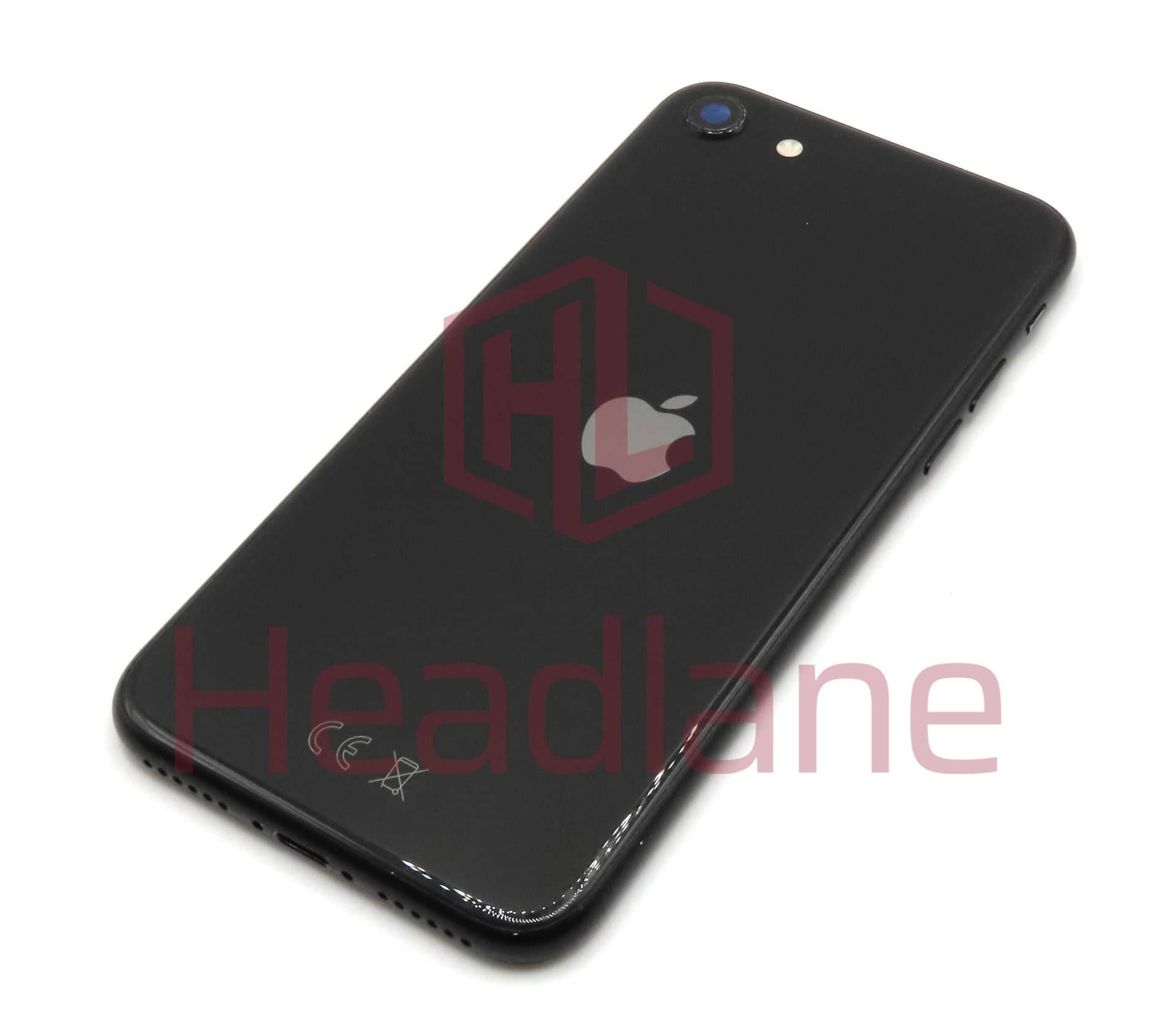 iPhone SE (2nd Gen) Back / Battery Cover + Small Parts - Black (Pulled - Grade B) (No Camera) - IPSE2BH-BK-NC-B