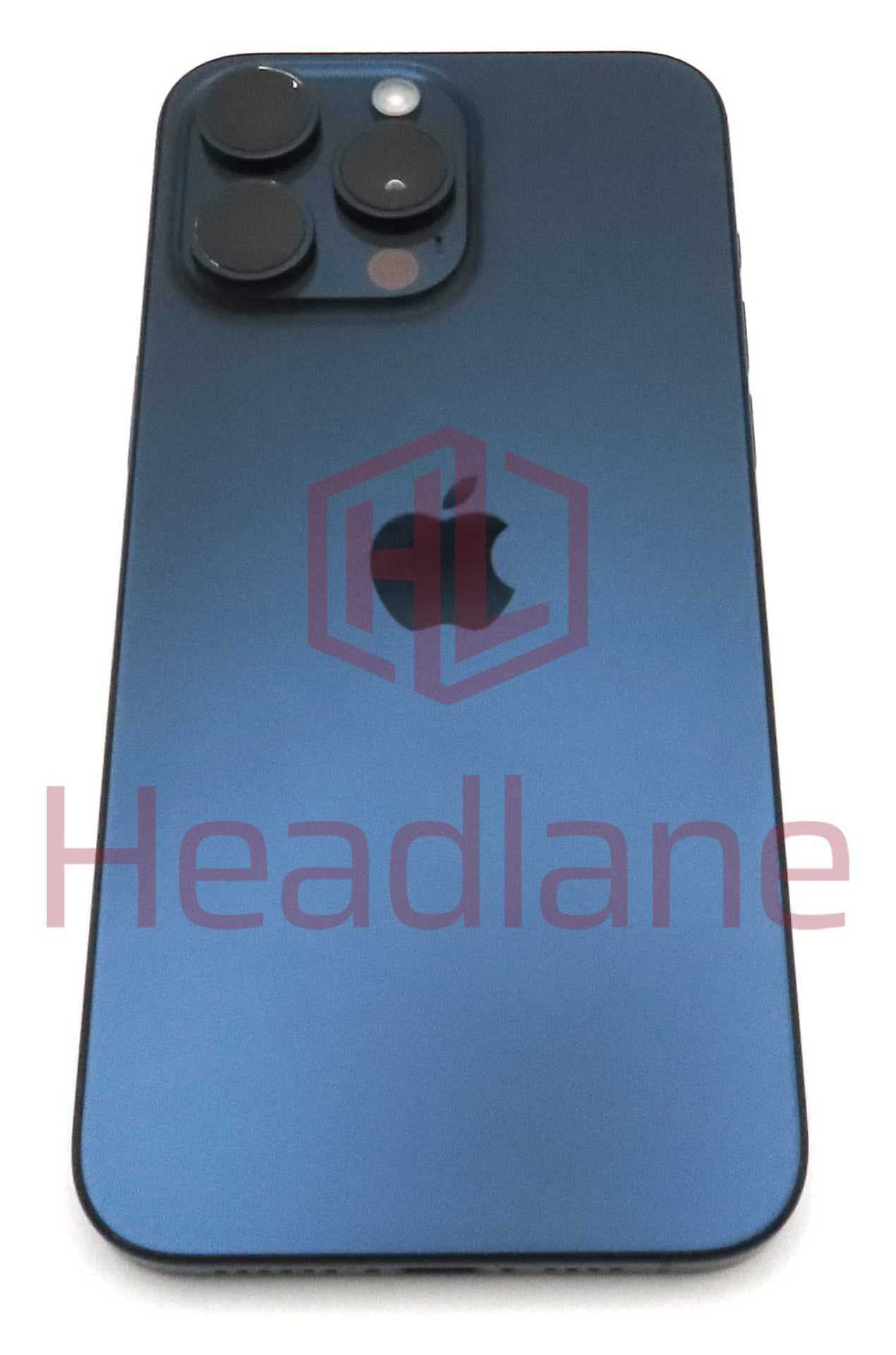 Apple iPhone 15 Pro Max Back / Battery Cover + Small Parts - Blue Titanium (Pulled - Grade A) - IP15PMBH-BLT-A