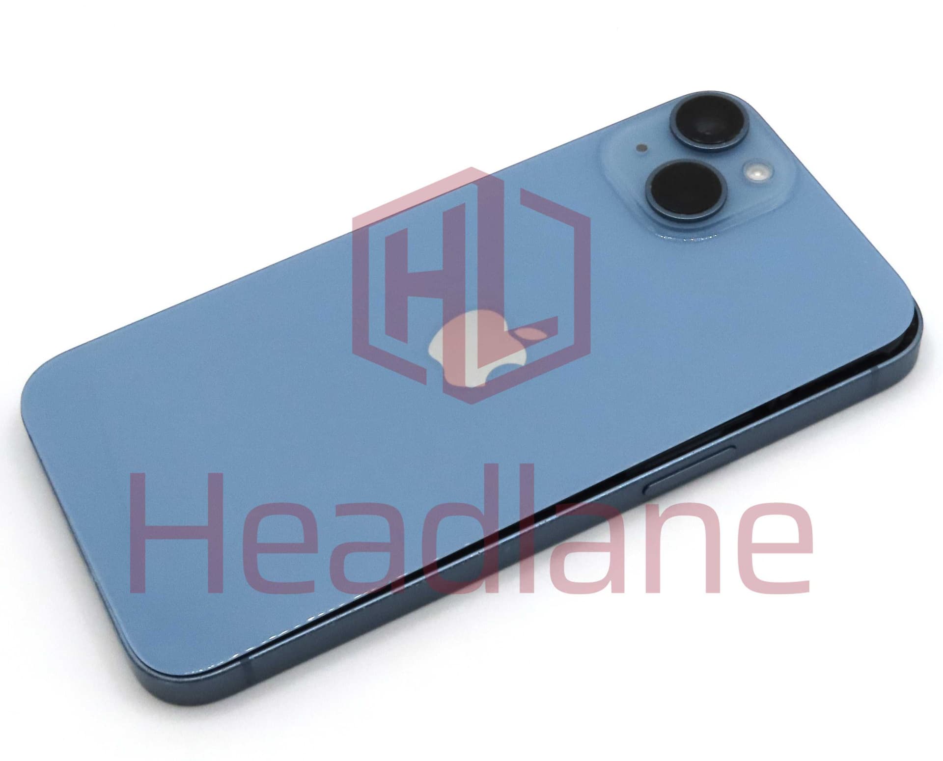 iPhone 14 Back / Battery Cover + Small Parts - Blue (Pulled - Grade C) (No Camera) - IP14BH-BL-NC-C