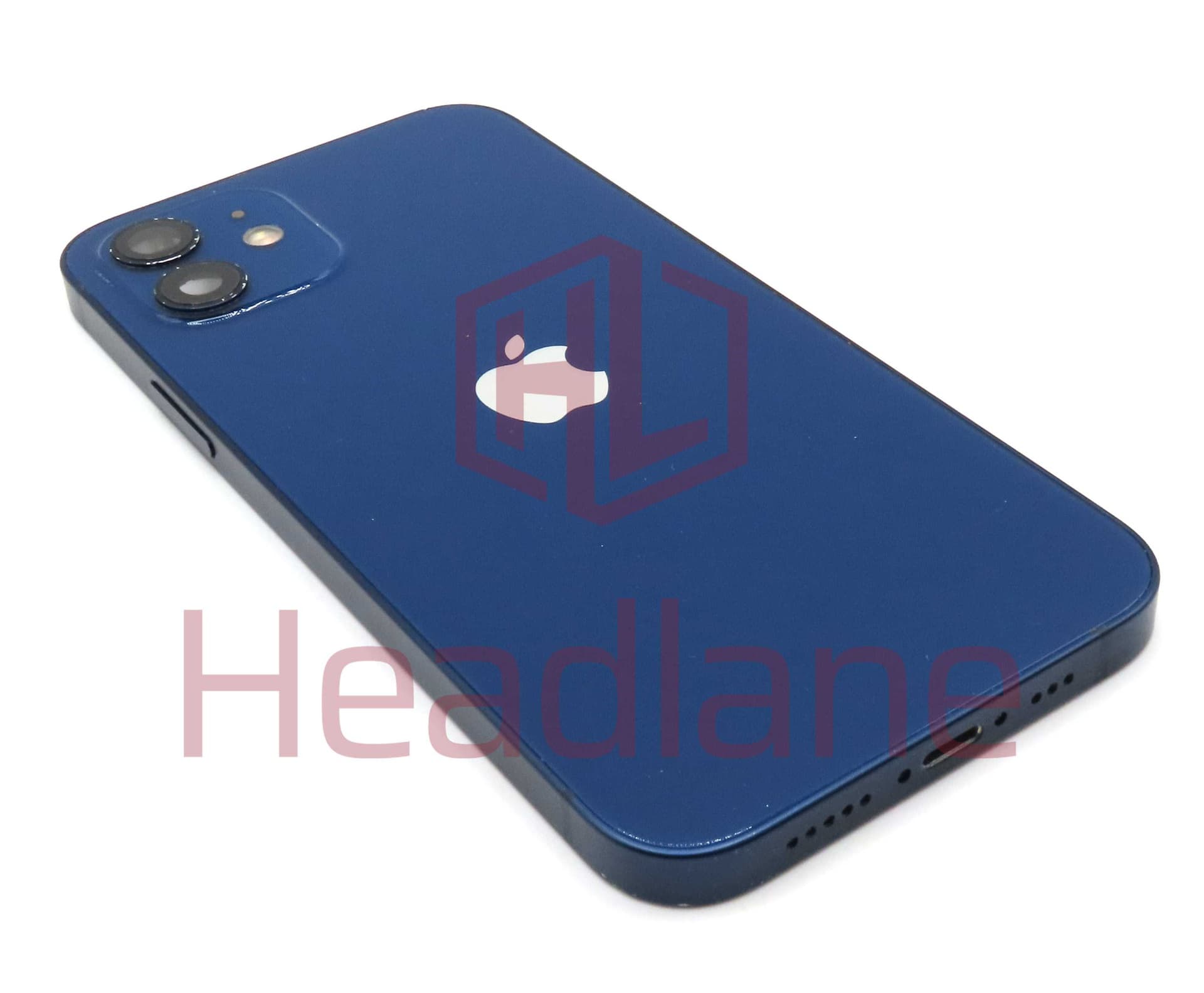 Apple iPhone 12 Back / Battery Cover + Small Parts - Blue (Pulled - Grade C) (No Camera) - IP12BH-BL-NC-C
