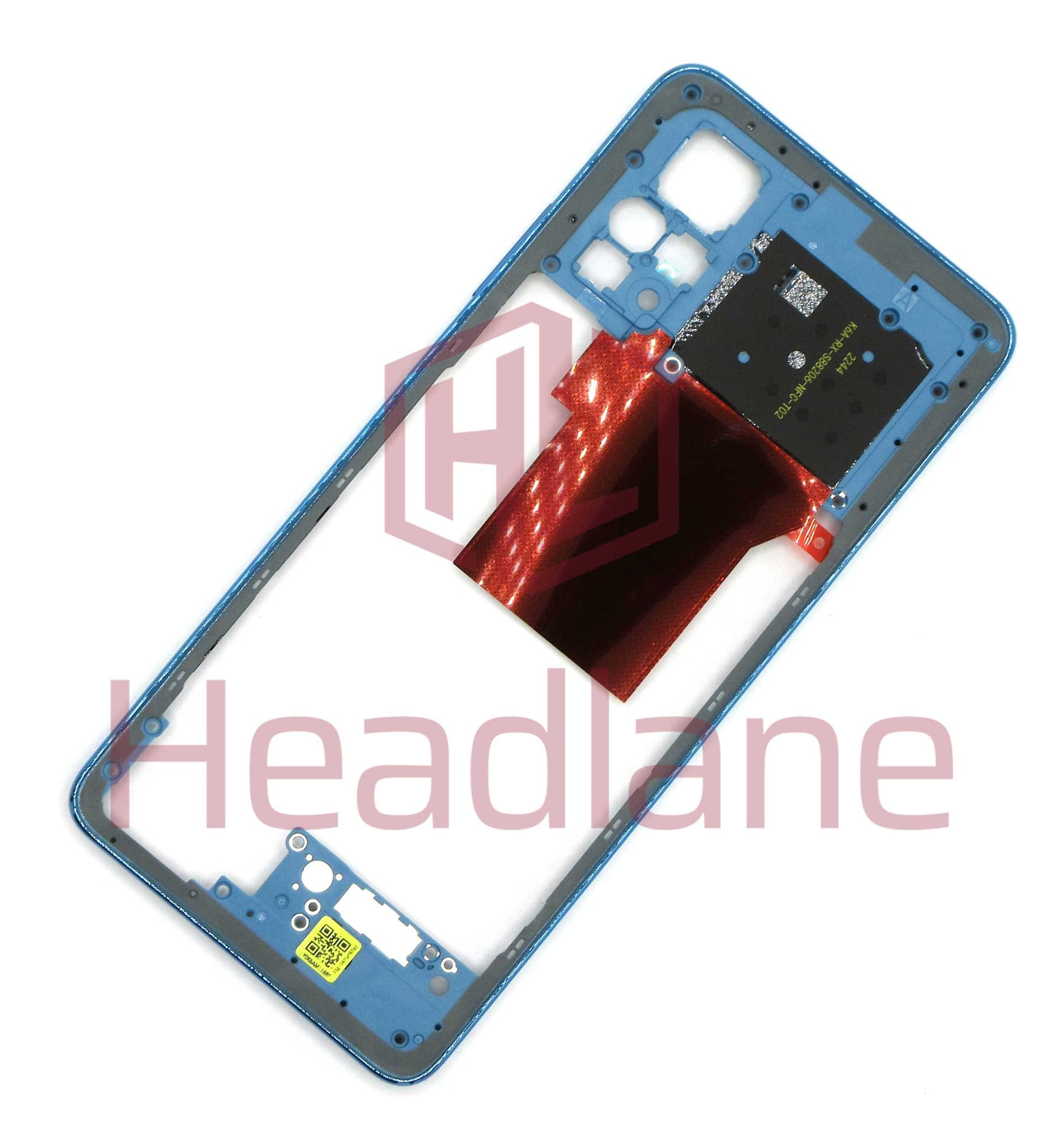 Xiaomi Redmi Note 12 Pro 4G Middle Cover / Chassis - Grey / Blue - 55020000XZ7D