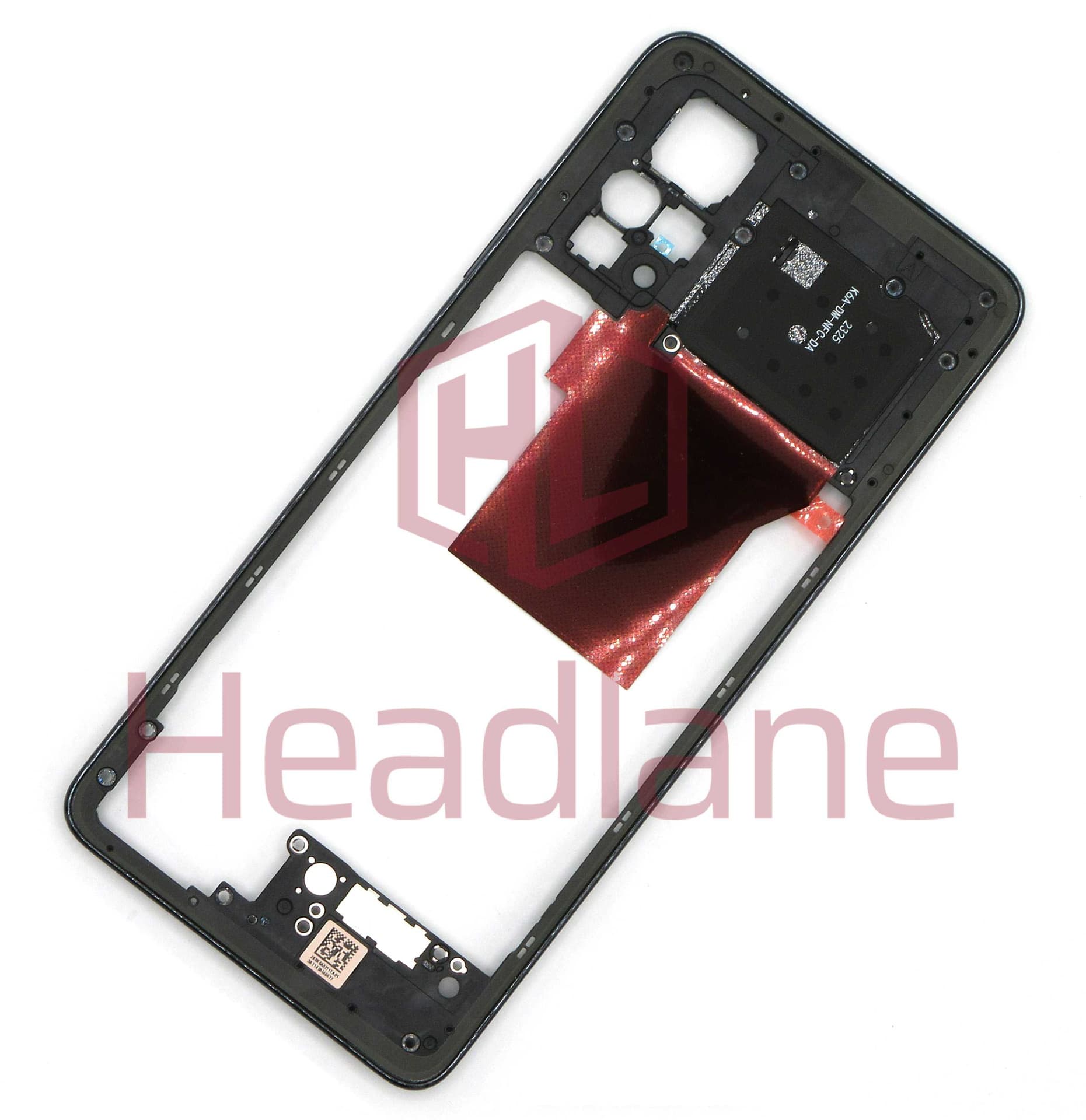 Xiaomi Redmi Note 12 Pro 4G Middle Cover / Chassis - Black - 1610110000275B