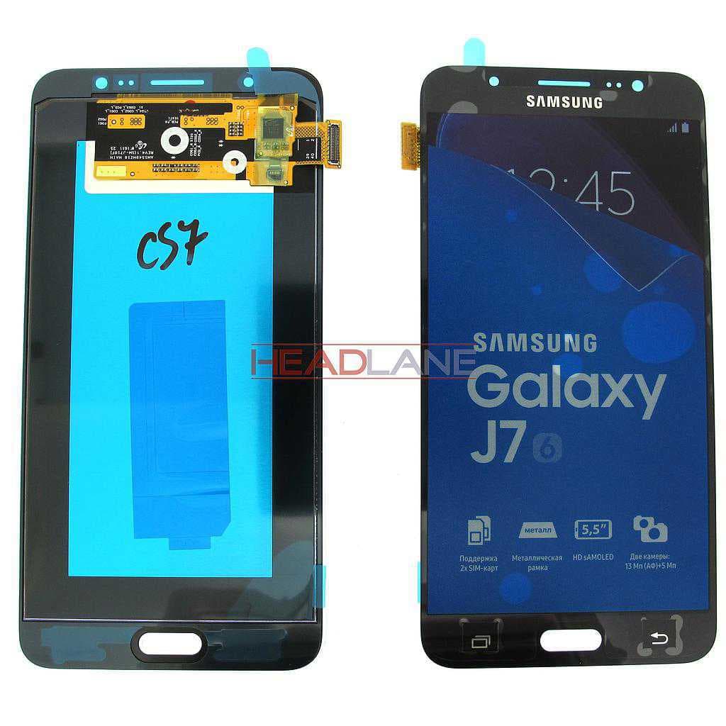 Samsung SM-J710 Galaxy J7 (2016) LCD Display / Screen + Touch - Black (No Box) - GH97-18855B_NB