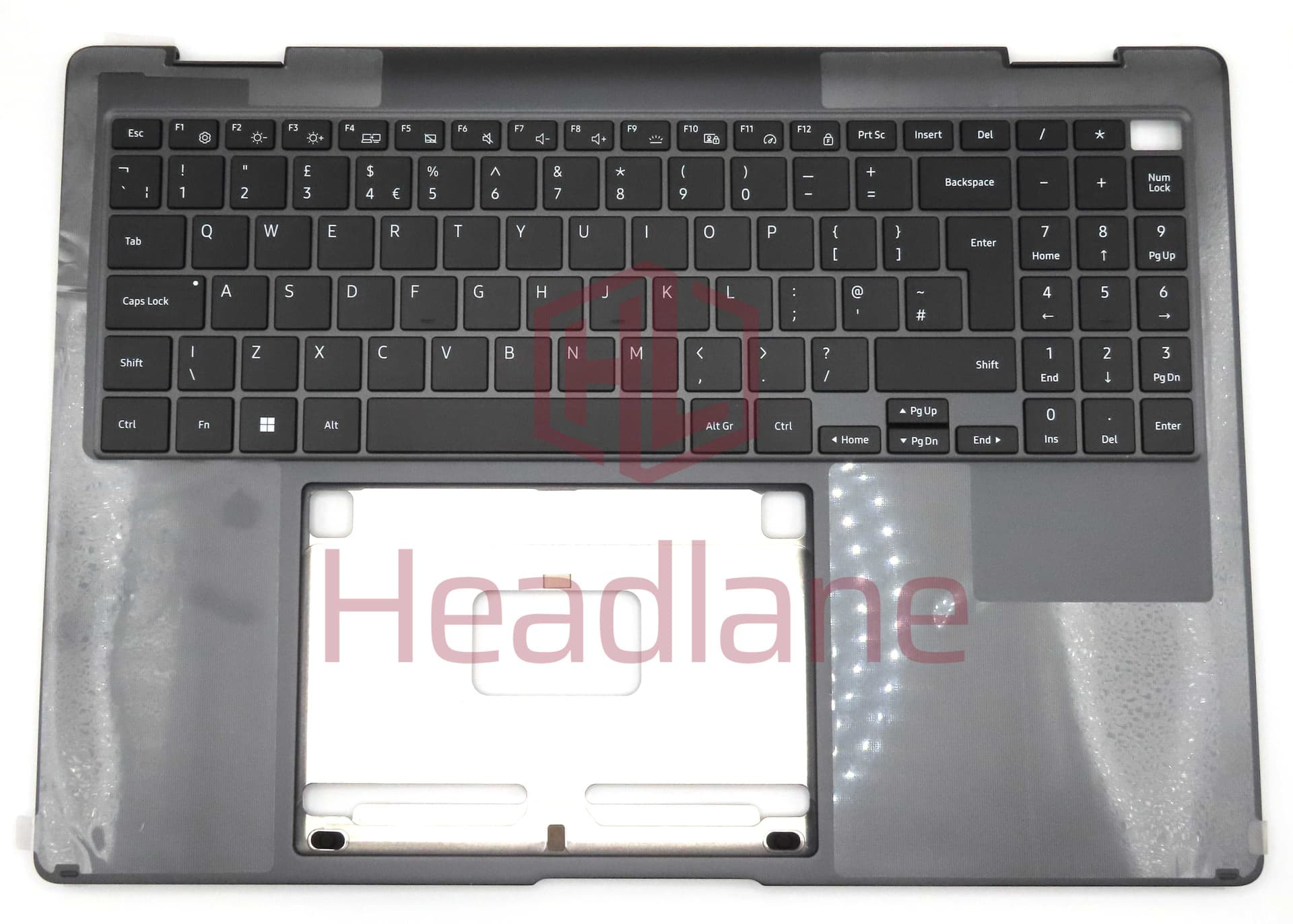 Samsung NP965QFG Galaxy Book3 Pro 360 5G Top Cover + Keyboard (UK QWERTY) - Graphite - BA97-12784A