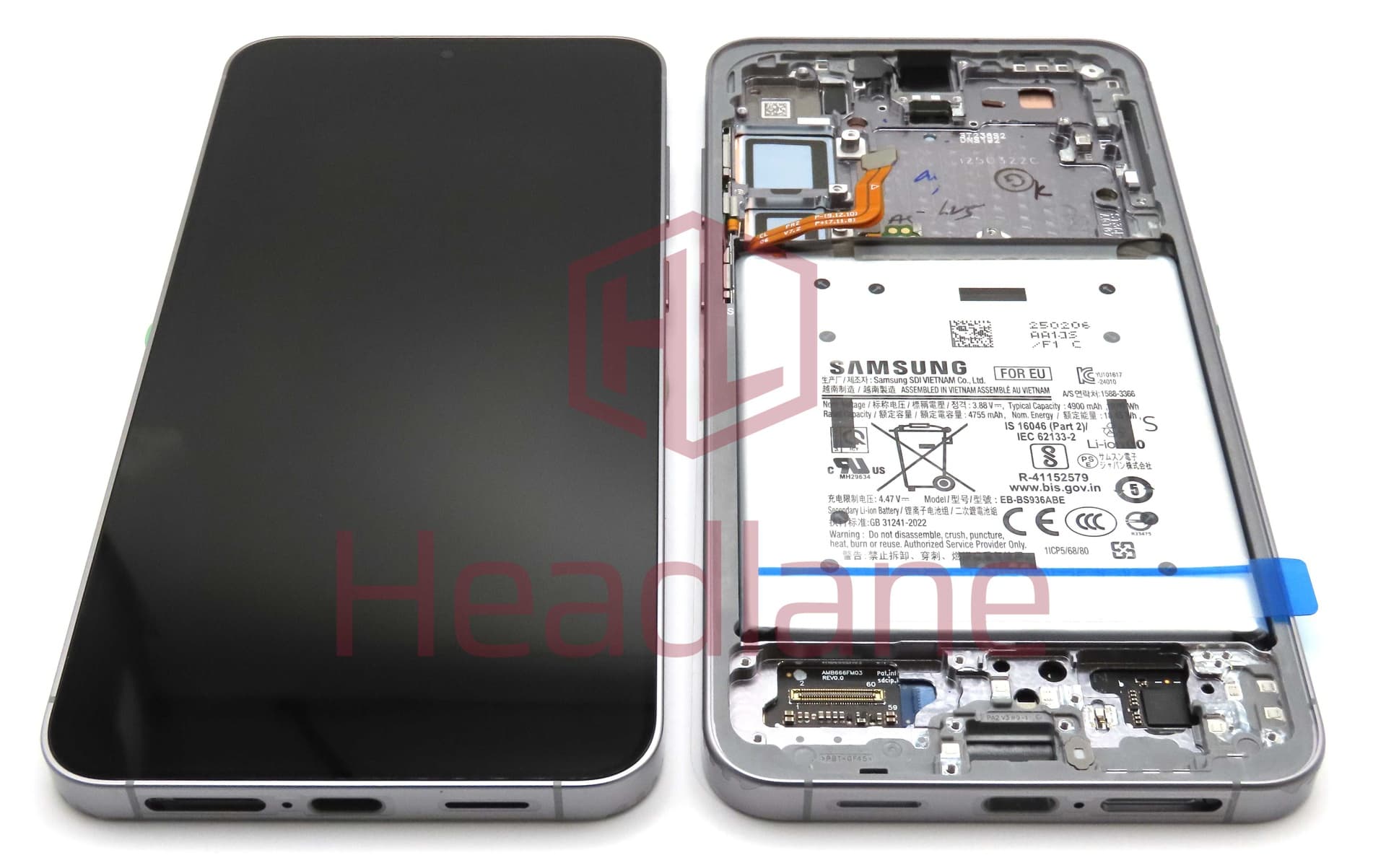 Samsung SM-S936 Galaxy S25+ / Plus LCD Display / Screen + Touch + Battery - Silver Shadow - GH82-36369A