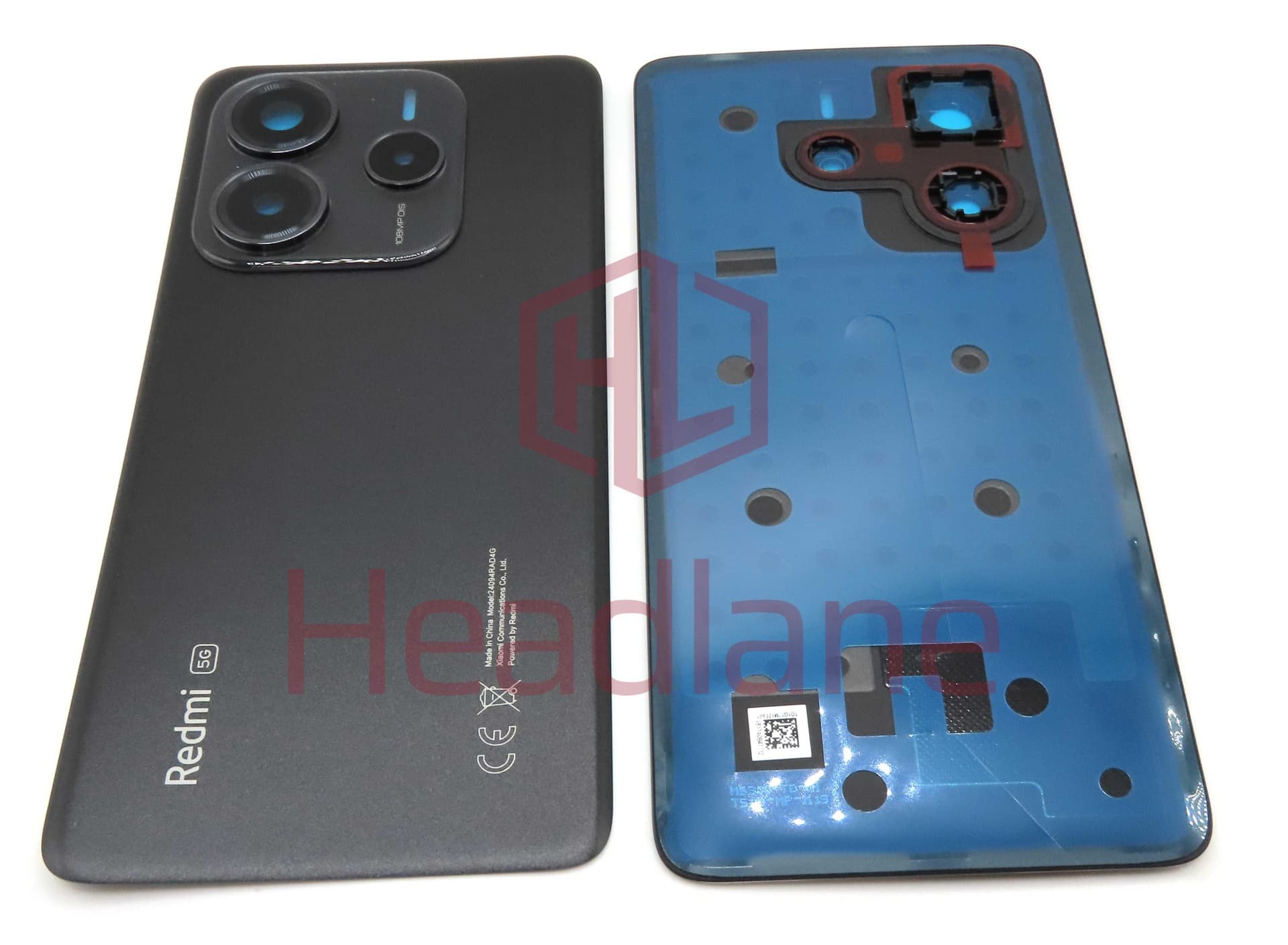 Xiaomi Redmi Note 14 5G Back / Battery Cover - Midnight Black - 56002700O1700 - Xiaomi Replacement Part