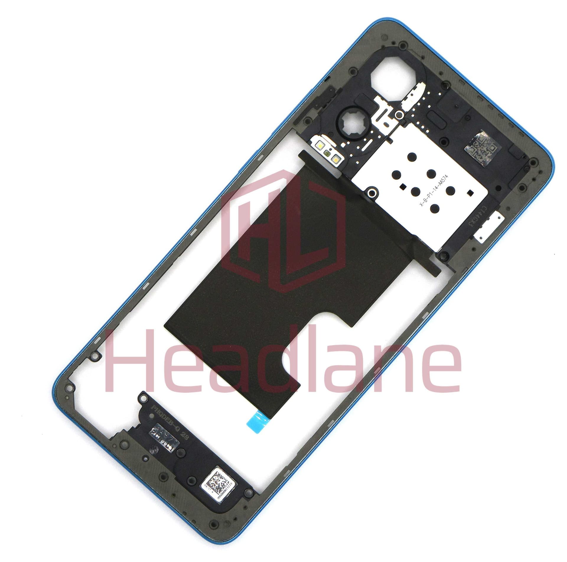 OnePlus Nord CE4 Lite 5G Middle Cover / Chassis - Mega Blue - 621031000140 - OnePlus Replacement Part