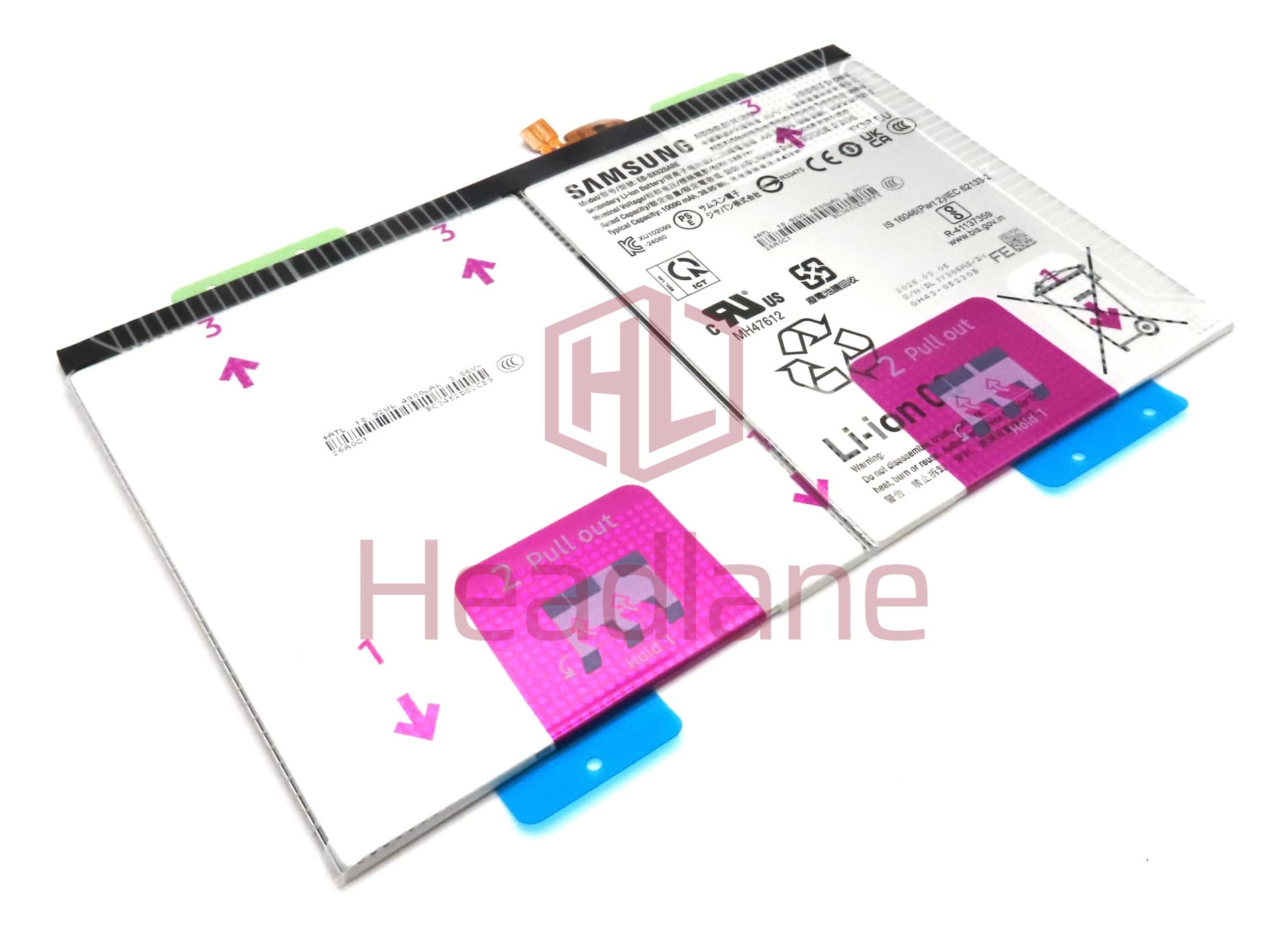 Samsung SM-X620 X626 X820 X826 Galaxy Tab S10 FE+ / S10+ (WiFi / 5G) EB-BX828ABE 10090mAh Internal Battery - GH82-37171A