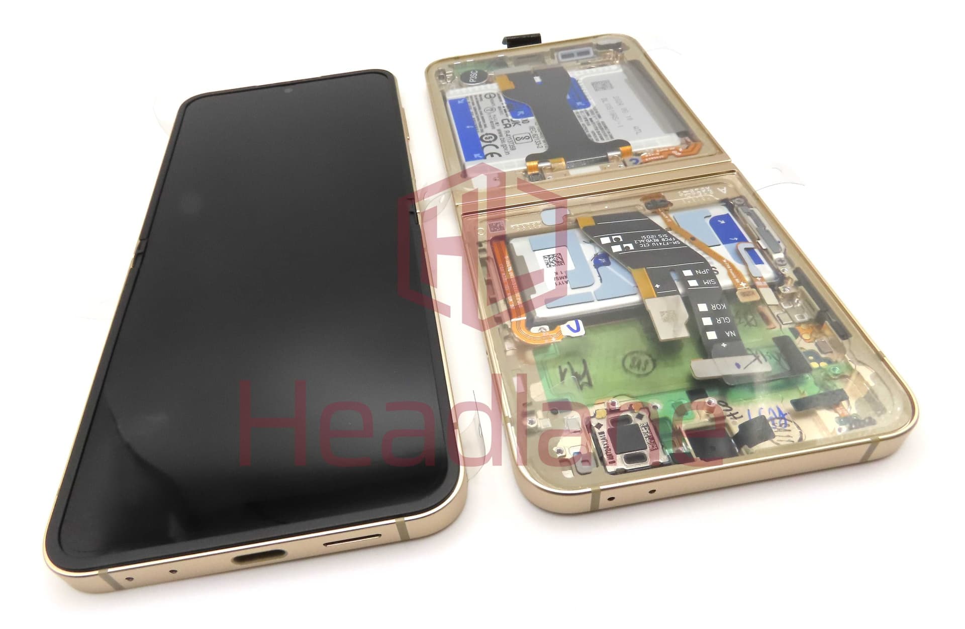 Samsung SM-W7025 W25 Flip LCD Display / Screen + Battery - Ceramic Black - GH82-36016A