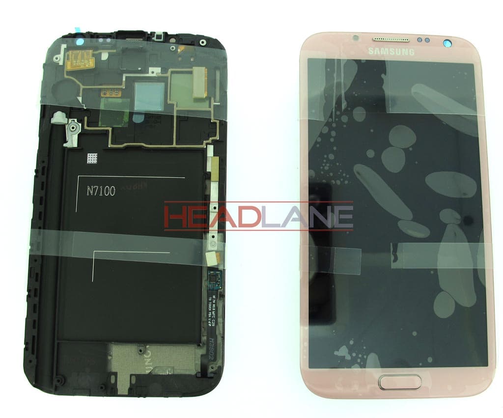 Samsung GT-N7100 Galaxy Note 2 LCD / Touch - Pink - GH97-14112F - Samsung Replacement Part