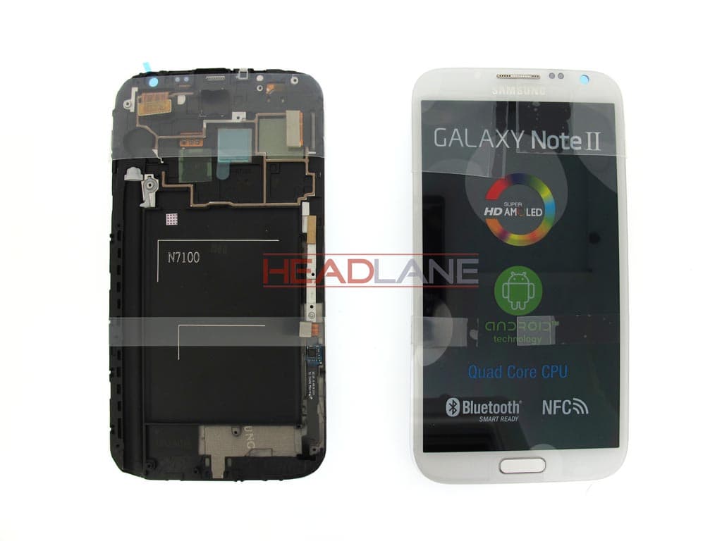 Samsung GT-N7100 Galaxy Note 2 LCD / Touch - White - GH97-14112A - Samsung Replacement Part