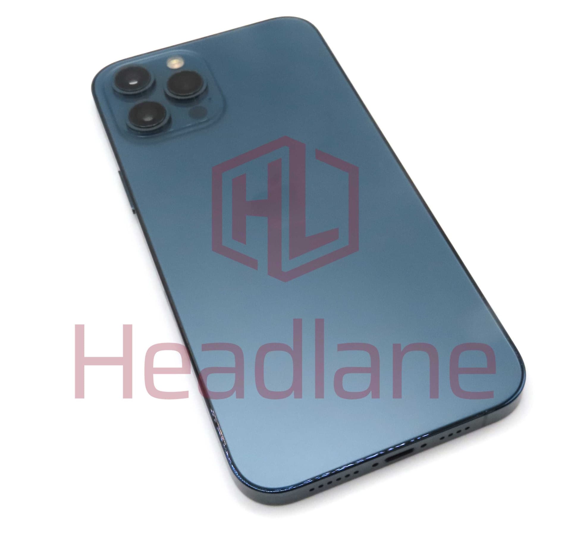 iPhone 12 Pro Max Back / Battery Cover + Small Parts - Blue (Pulled - Grade B) (USA Version) - IP12PMBH-PB-B-US