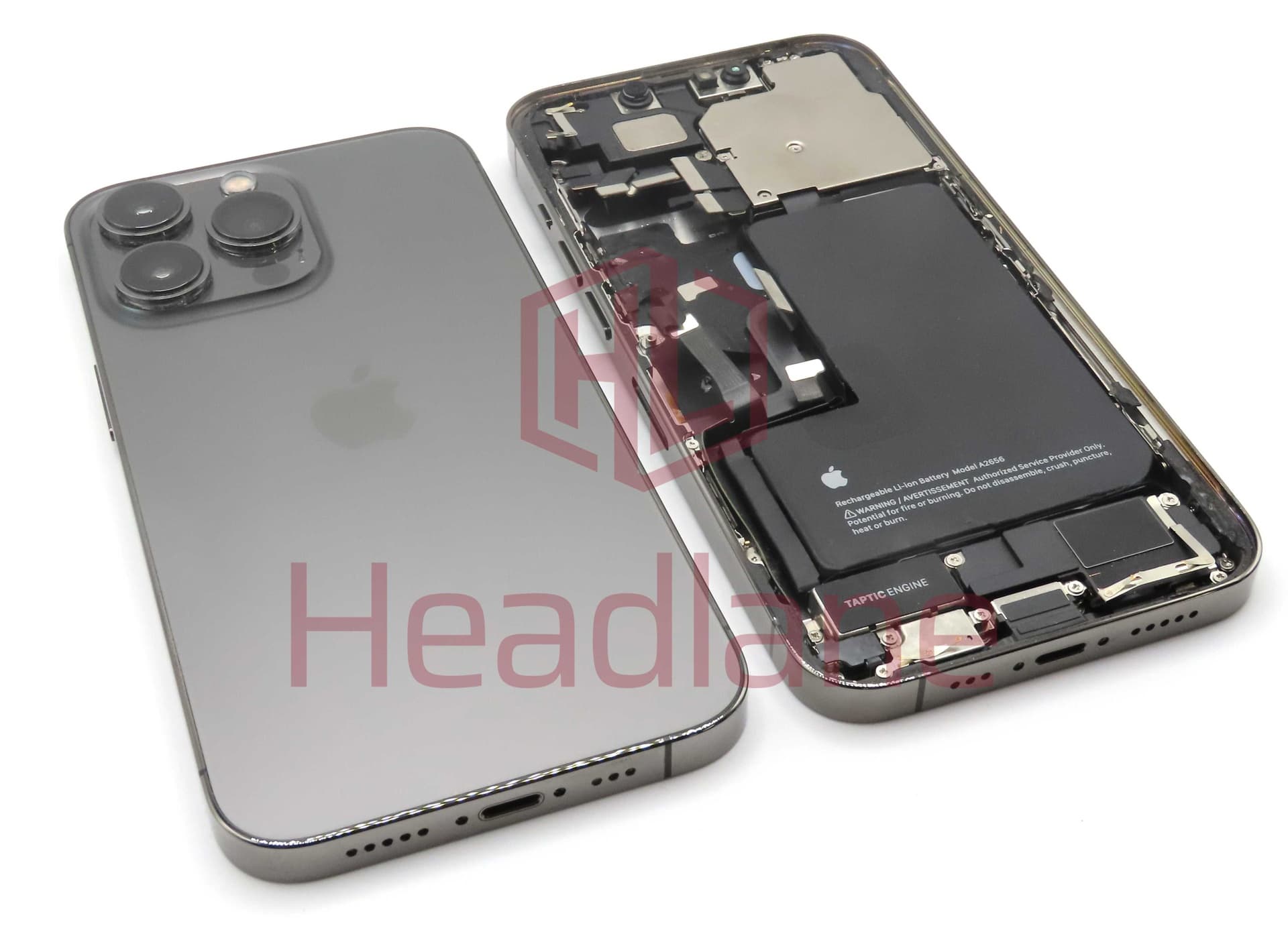 iPhone 13 Pro Back / Battery Cover + Small Parts - Graphite (Pulled - Grade B) - IP13PRBH-GR-B