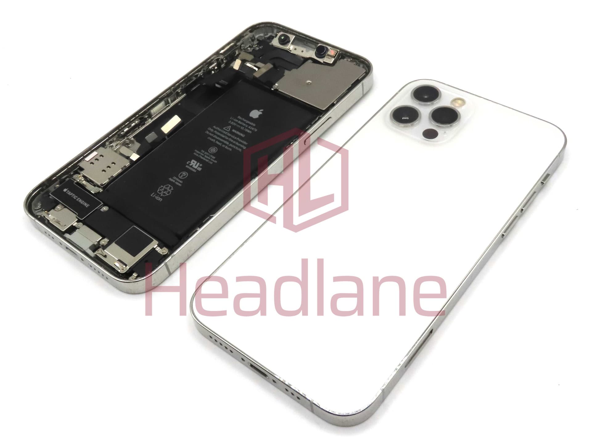 Apple iPhone 12 Pro Back / Battery Cover + Small Parts - Silver (Grade C) - IP12PRBH-SL-C