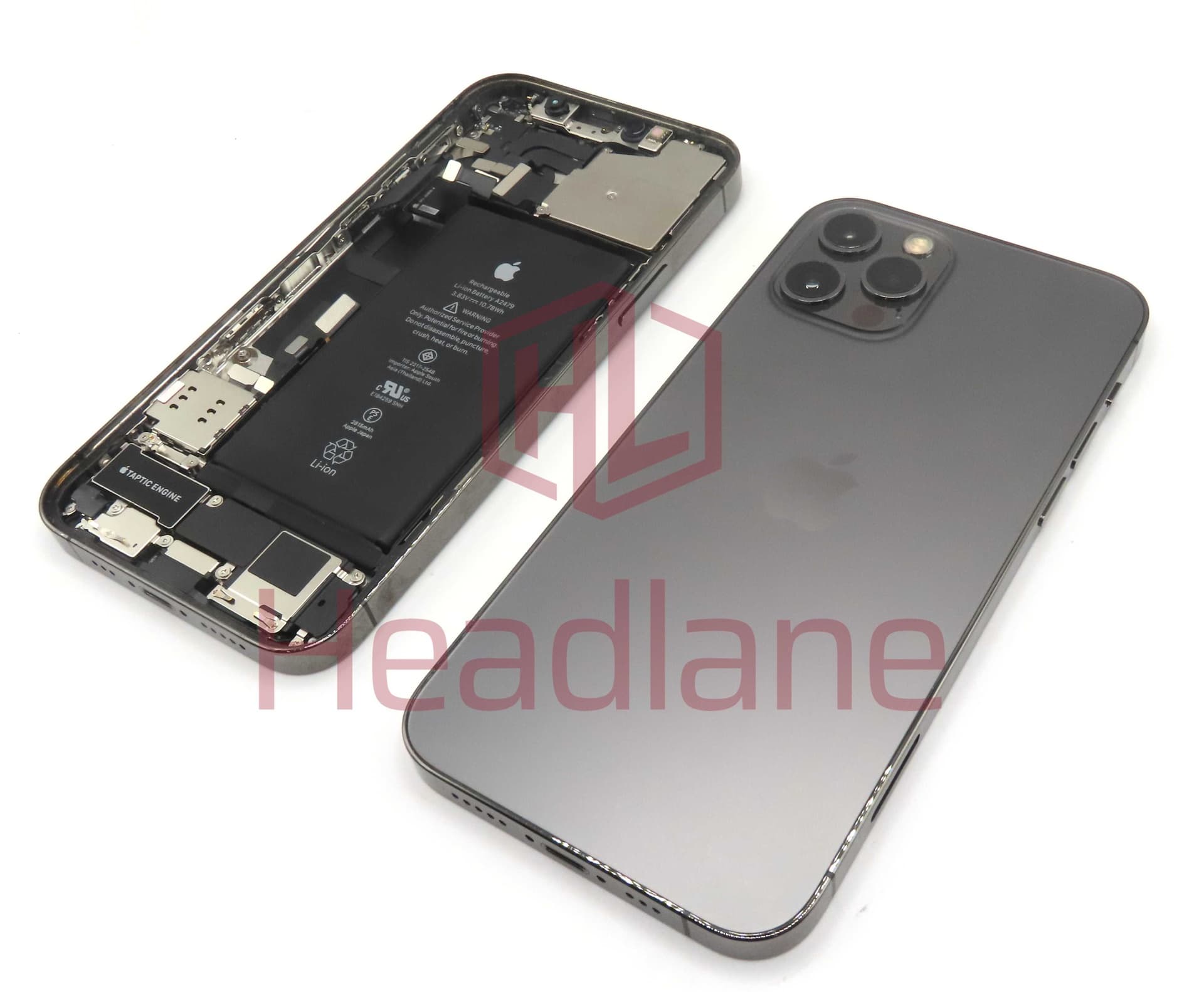Apple iPhone 12 Pro Back / Battery Cover + Small Parts - Graphite (Grade B) - IP12PRBH-GR-B