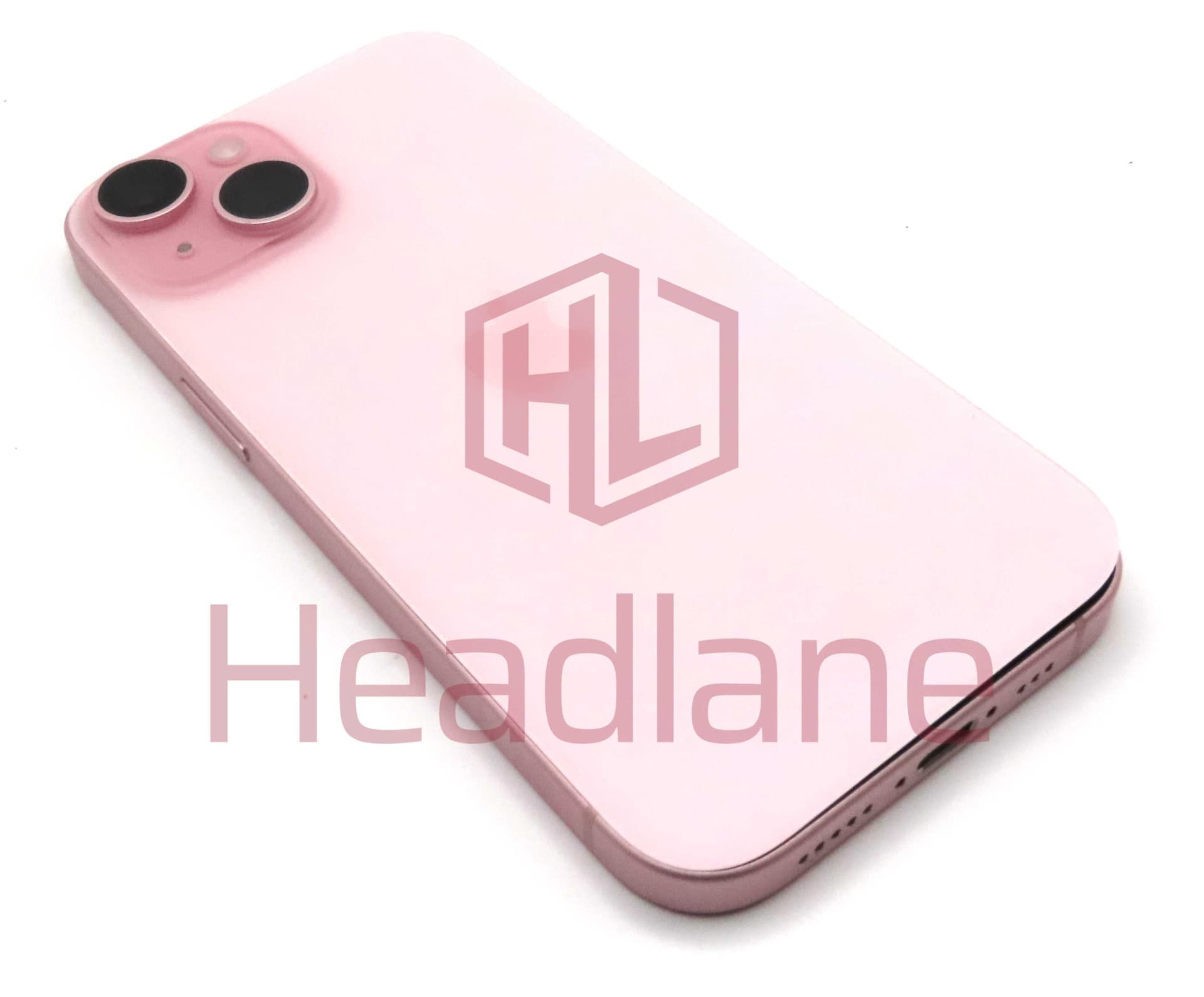 iPhone 15 Back / Battery Cover + Small Parts - Pink (Pulled - Grade B) - IP15BH-PK-B