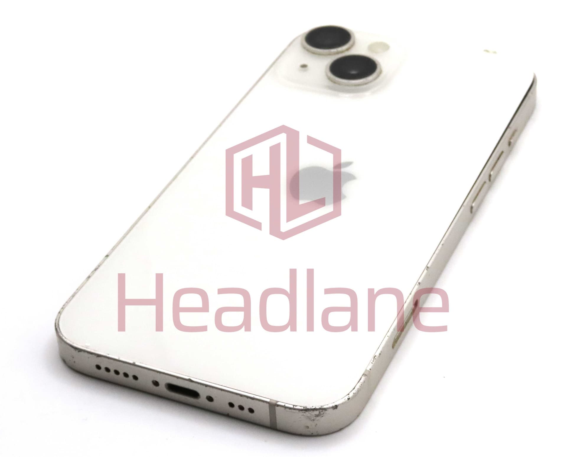 iPhone 14 Back / Battery Cover + Small Parts - Starlight (Pulled - Grade C) - IP14BH-SL-C