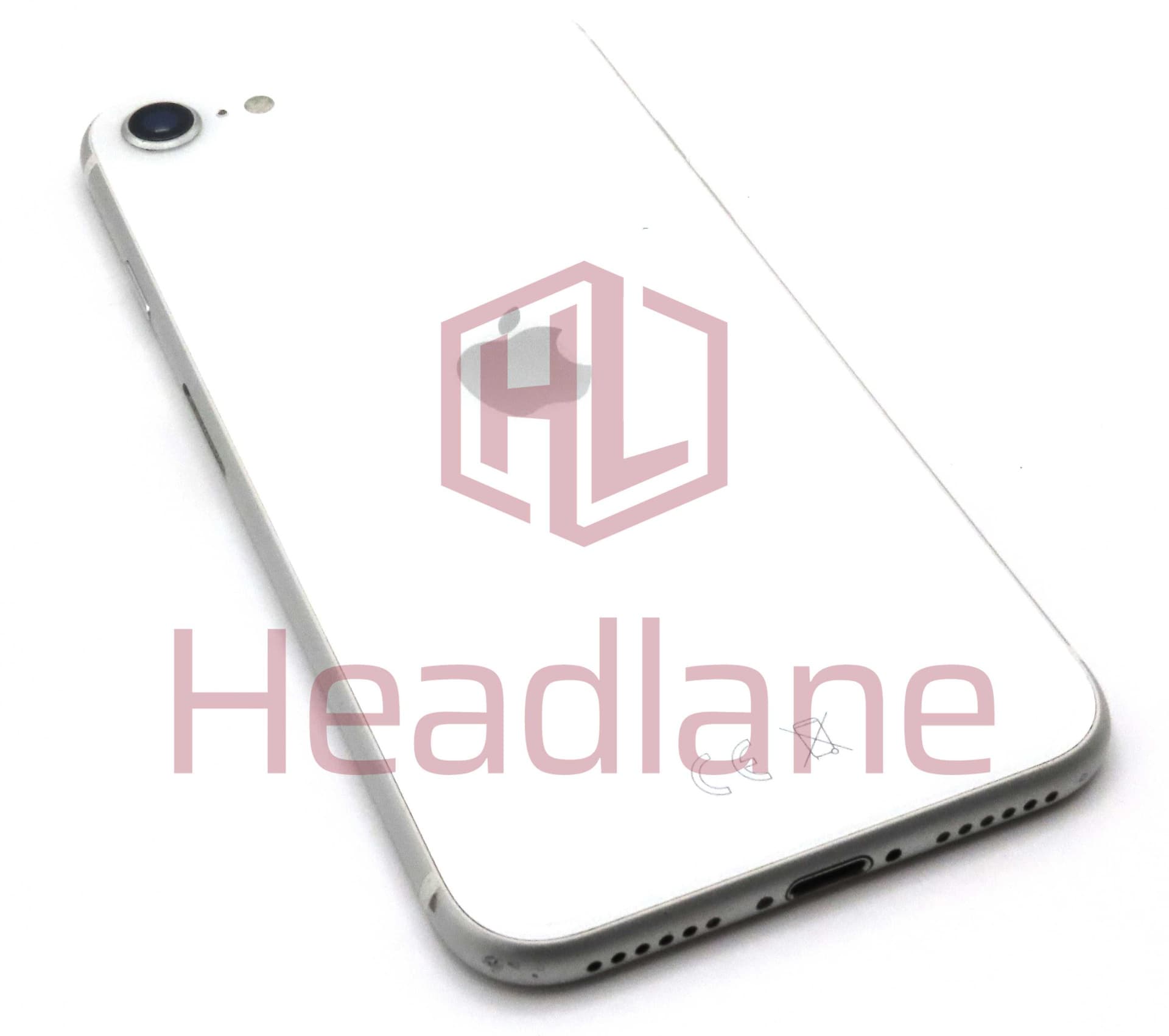 iPhone SE (2nd Gen) Back / Battery Cover + Small Parts - White (Pulled - Grade C) - IPSE2BH-WT-C