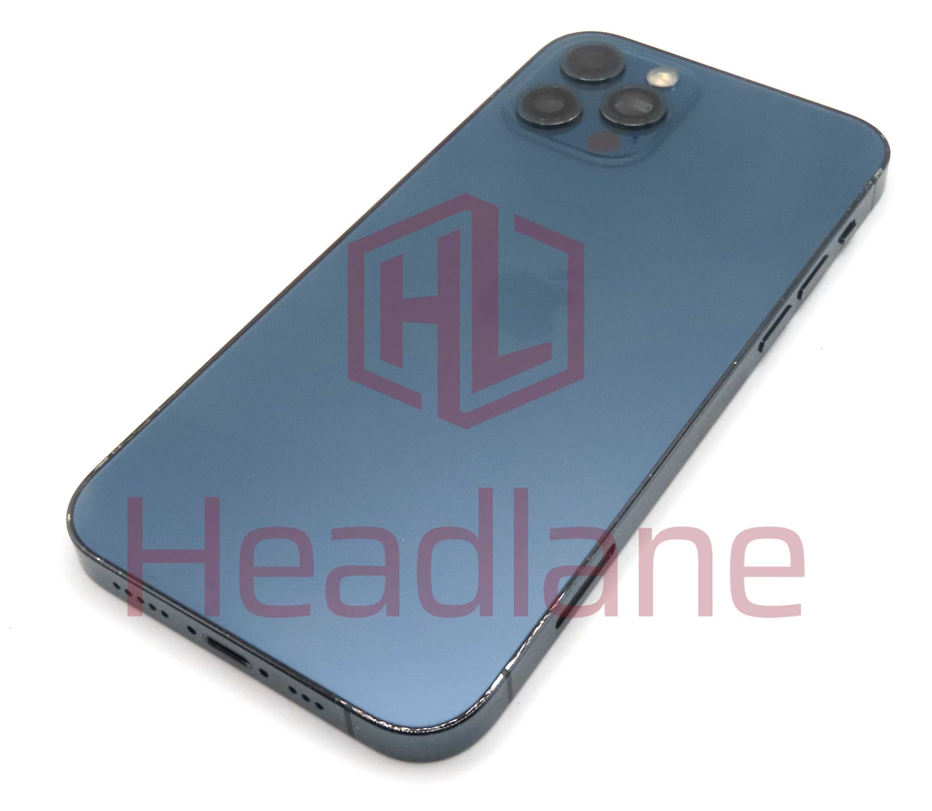 Apple iPhone 12 Pro Back / Battery Cover + Small Parts - Blue (Grade C) (No Camera) - IP12PRBH-BL-NC-C