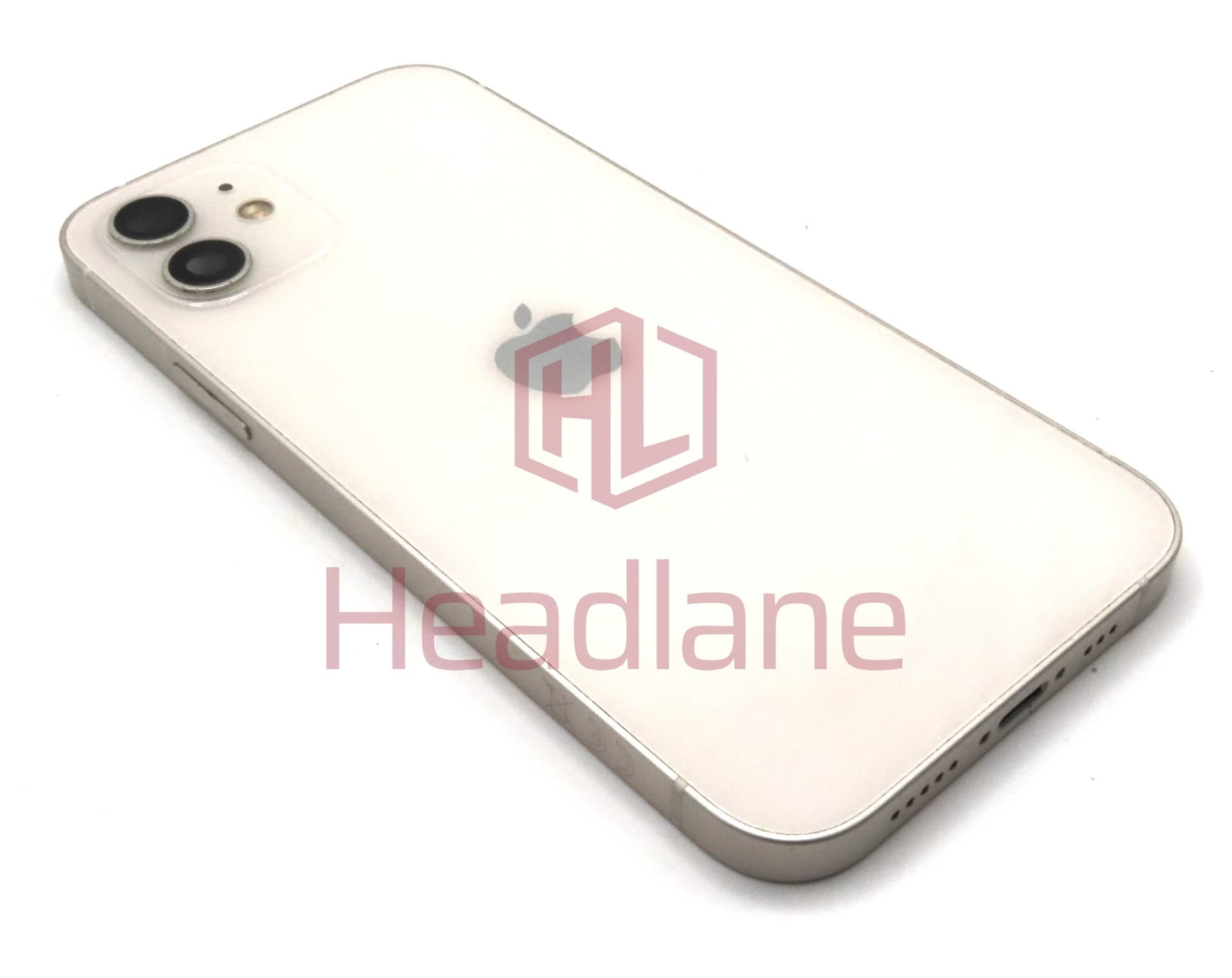 iPhone 12 Back / Battery Cover + Small Parts - Silver (Pulled - Grade C) (No Camera) - IP12BH-SL-NC-C