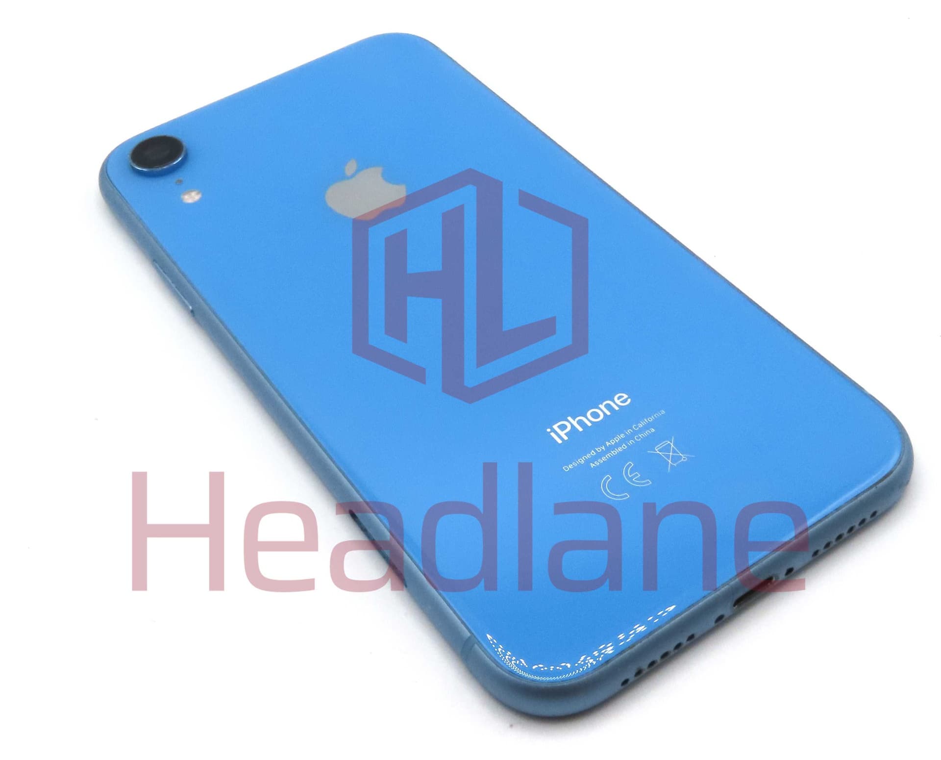 Apple iPhone XR Back / Battery Cover + Small Parts - Blue (Pulled - Grade B) (No Camera) - IPXRBH-BL-NC-B