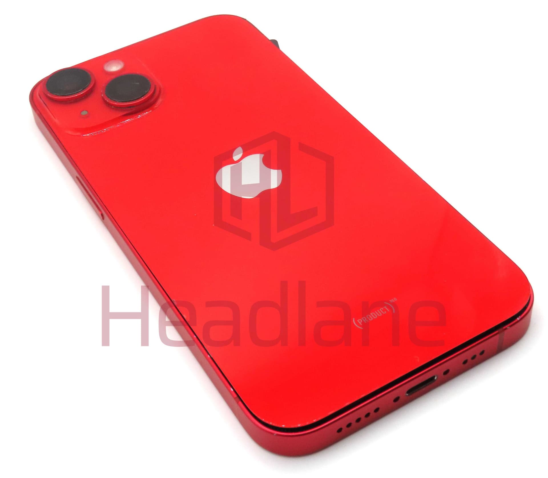 iPhone 14 Back / Battery Cover + Small Parts - Red (Pulled - Grade C) (No Camera) - IP14BH-RD-NC-C