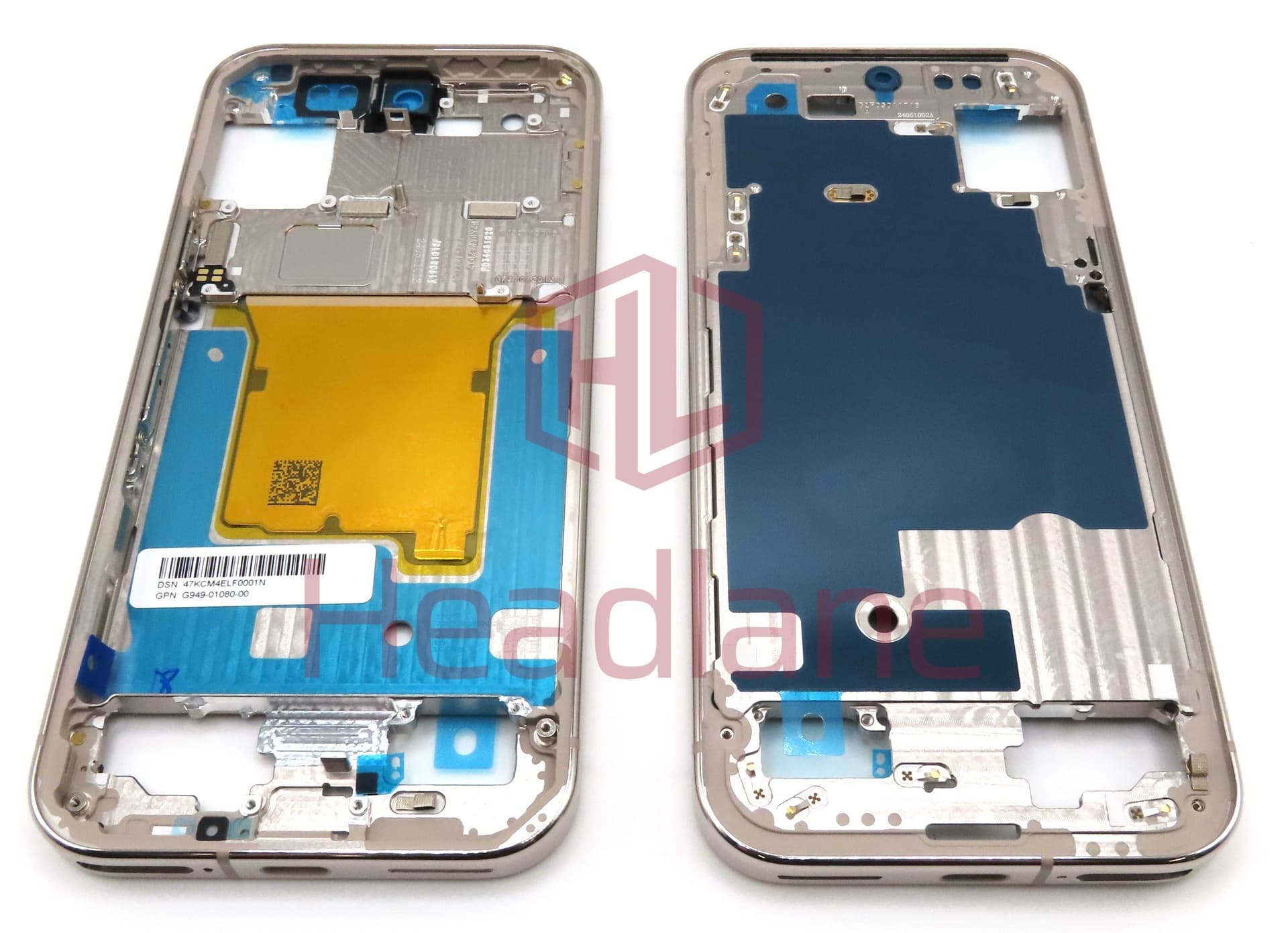 Google Pixel 9 Pro Middle Cover / Chassis  - Porcelain / White - G949-01080-00