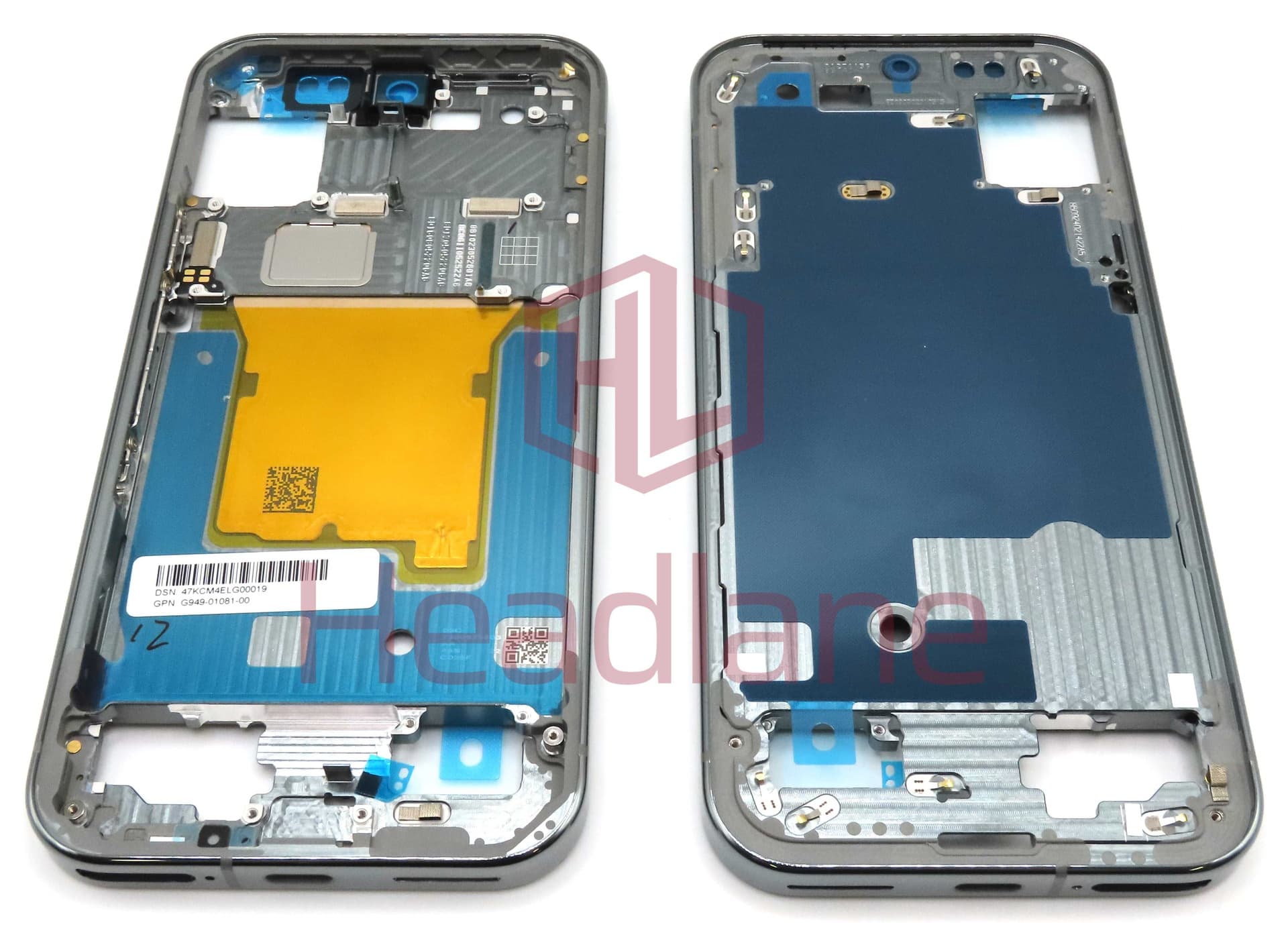 Google Pixel 9 Pro Middle Cover / Chassis  - Hazel / Grey - G949-01081-00