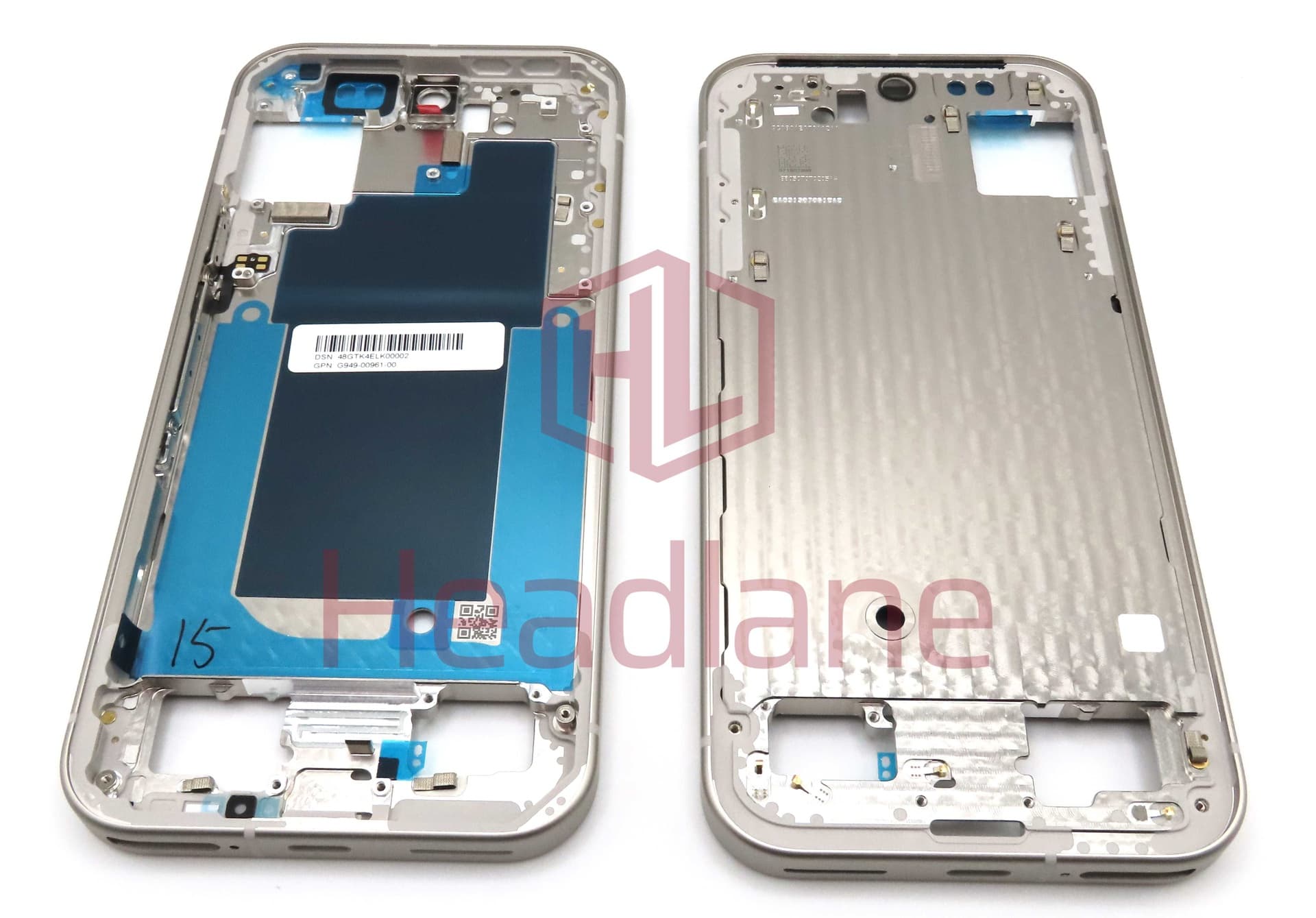 Google Pixel 9 Middle Cover / Chassis - Porcelain / White - G949-00961-00 - Google Replacement Part