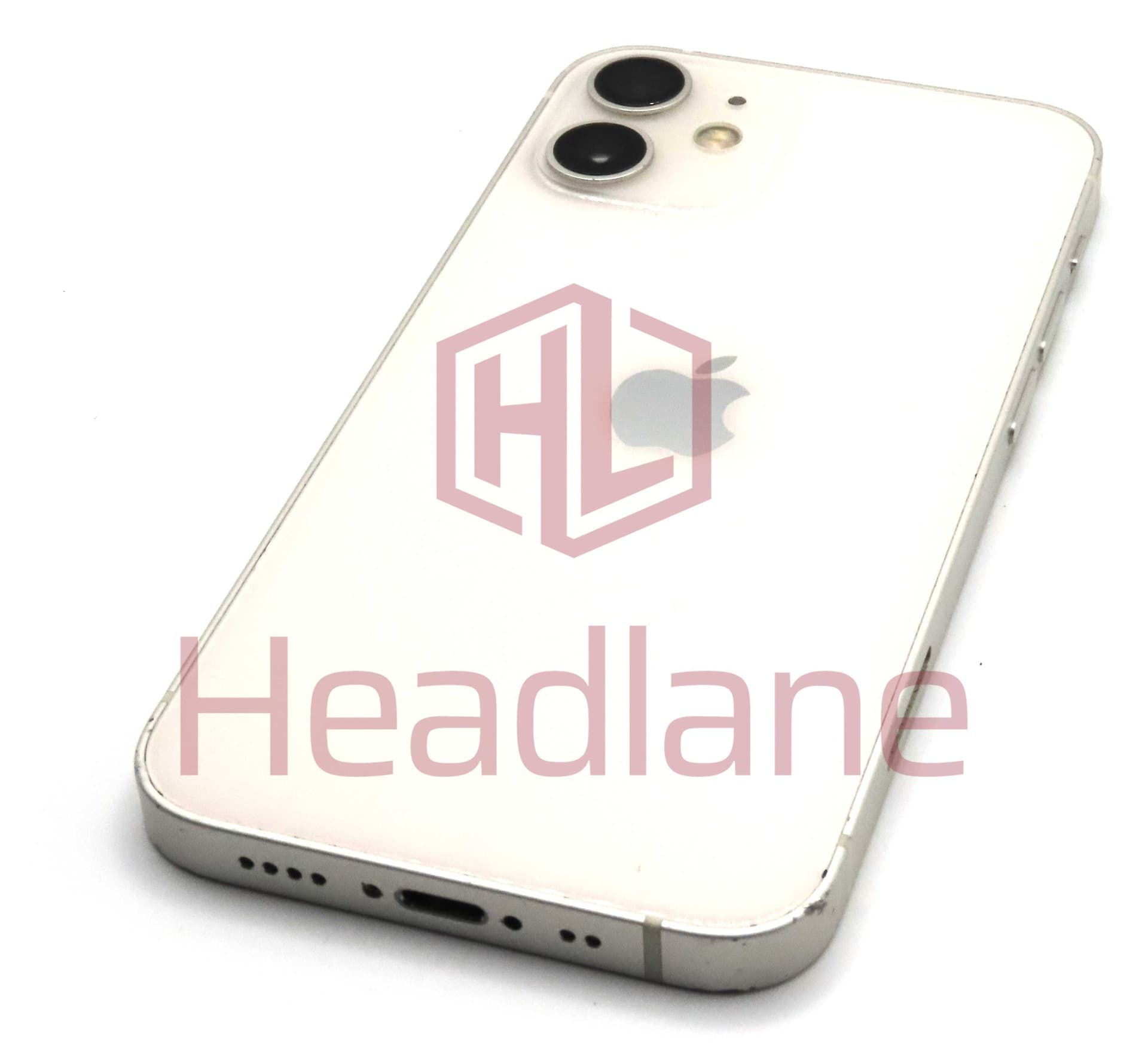 Apple iPhone 12 Mini Back / Battery Cover + Small Parts - White (Pulled - Grade C) - IP12MBH-WT-C - Pulled Replacement Part