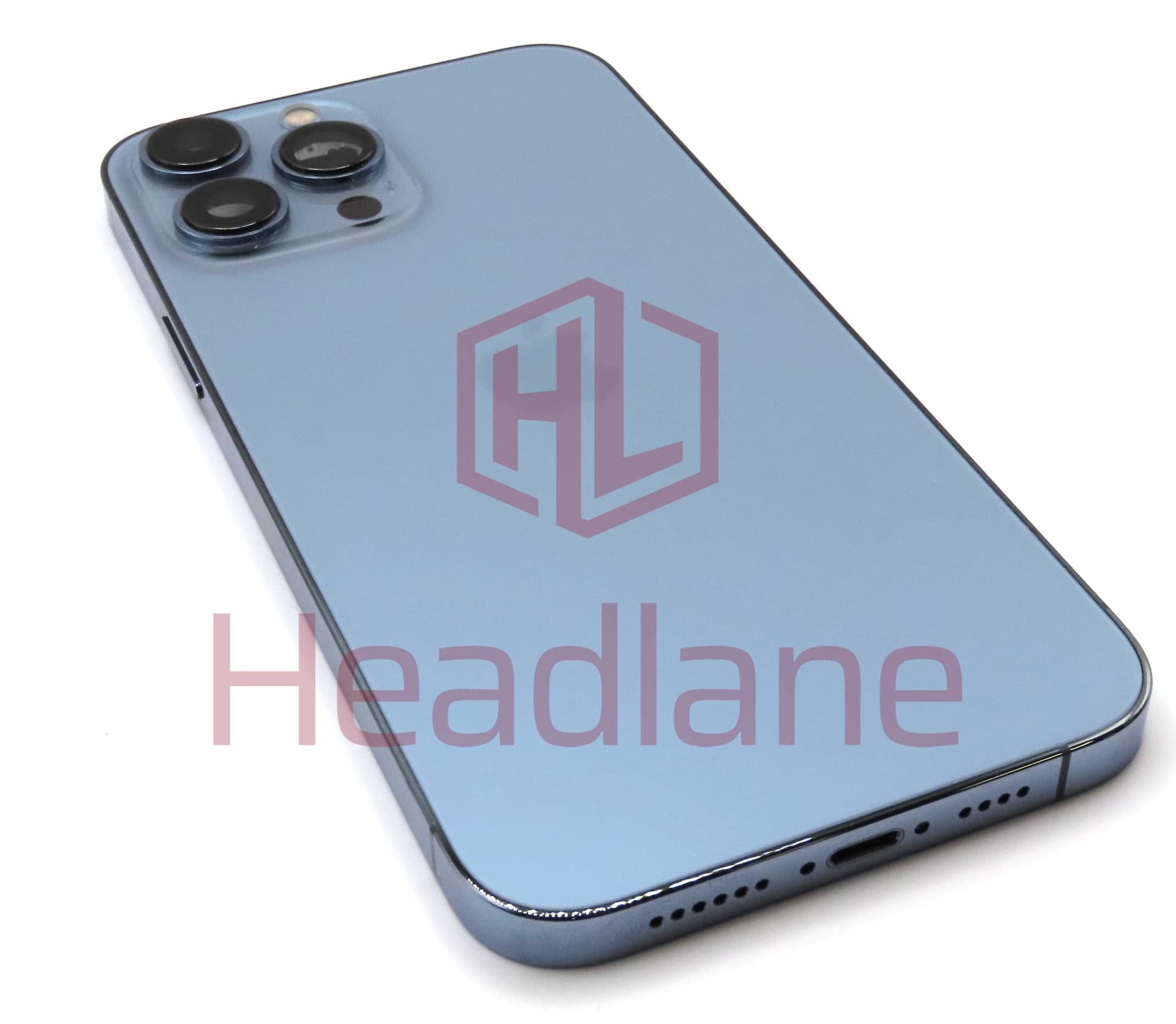 iPhone 13 Pro Max Back / Battery Cover + Small Parts - Blue (Pulled - Grade A) (No Camera) - IP13PMBH-B-NC-A