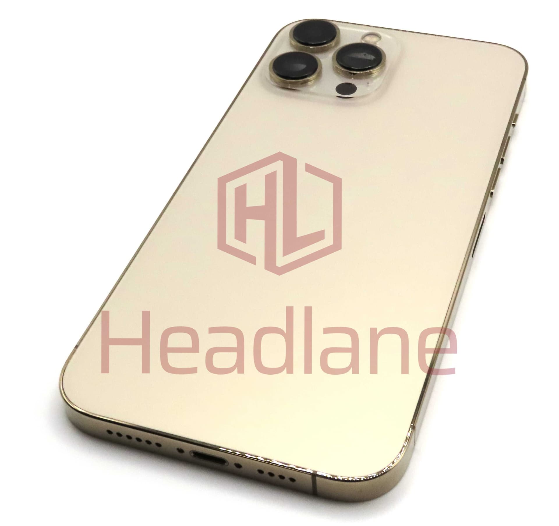 iPhone 13 Pro Max Back / Battery Cover + Small Parts - Gold (Pulled - Grade B) (No Camera) - IP13PMBH-GD-NC-B
