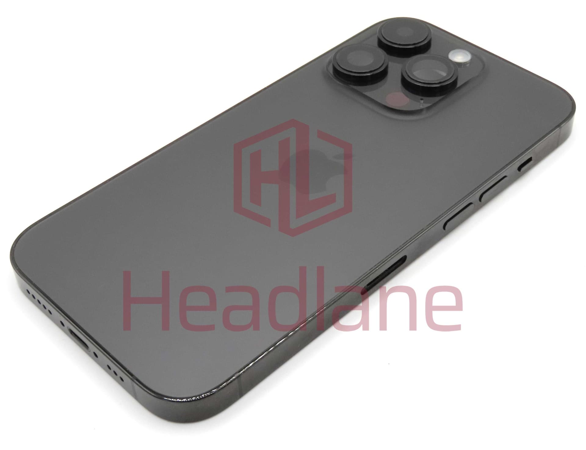 iPhone 14 Pro Back / Battery Cover + Small Parts - Black (Pulled - Grade B) (No Camera) - IP14PRBH-BK-NC-B