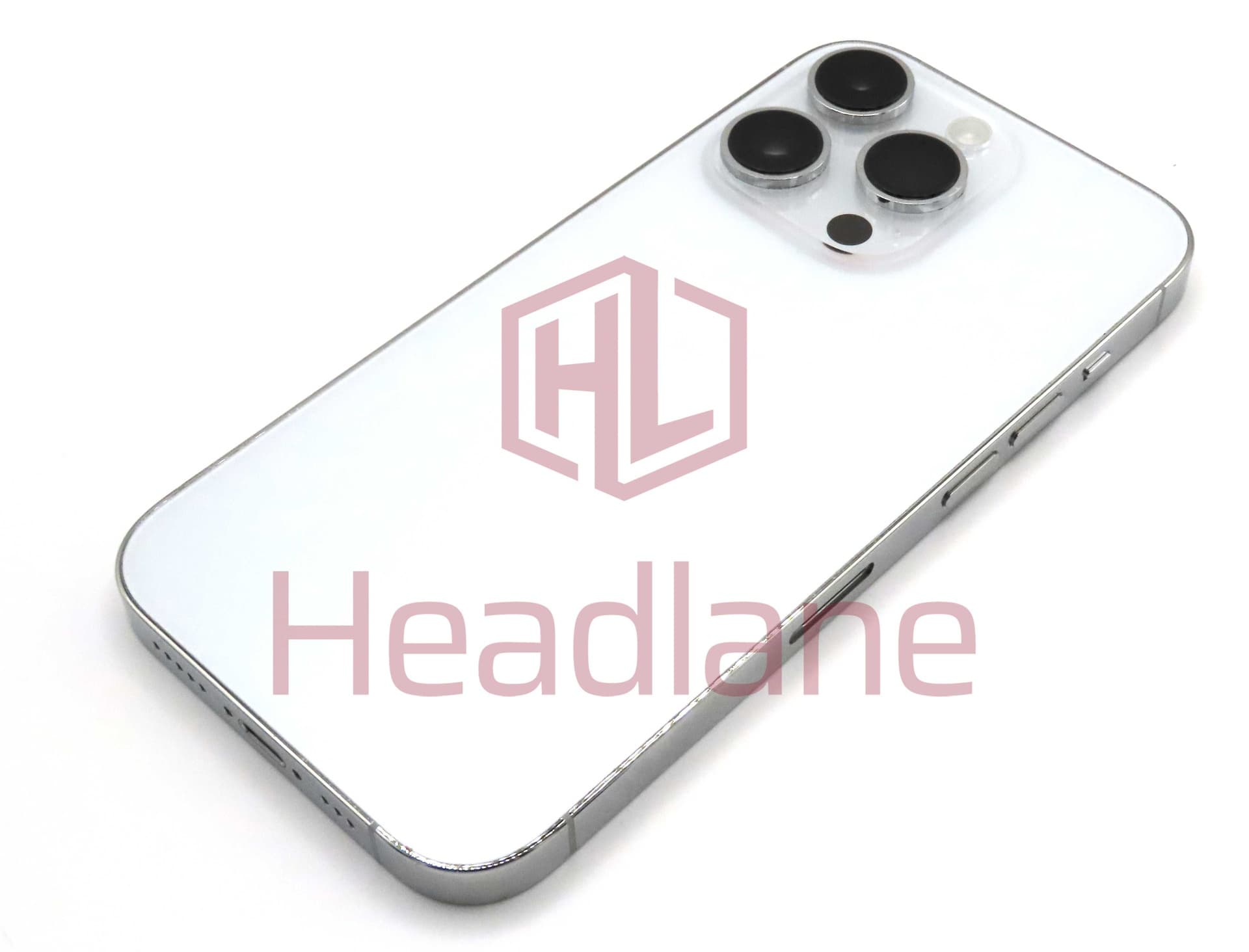 iPhone 14 Pro Back / Battery Cover + Small Parts - Silver (Pulled - Grade C) - IP14PRBH-SL-C
