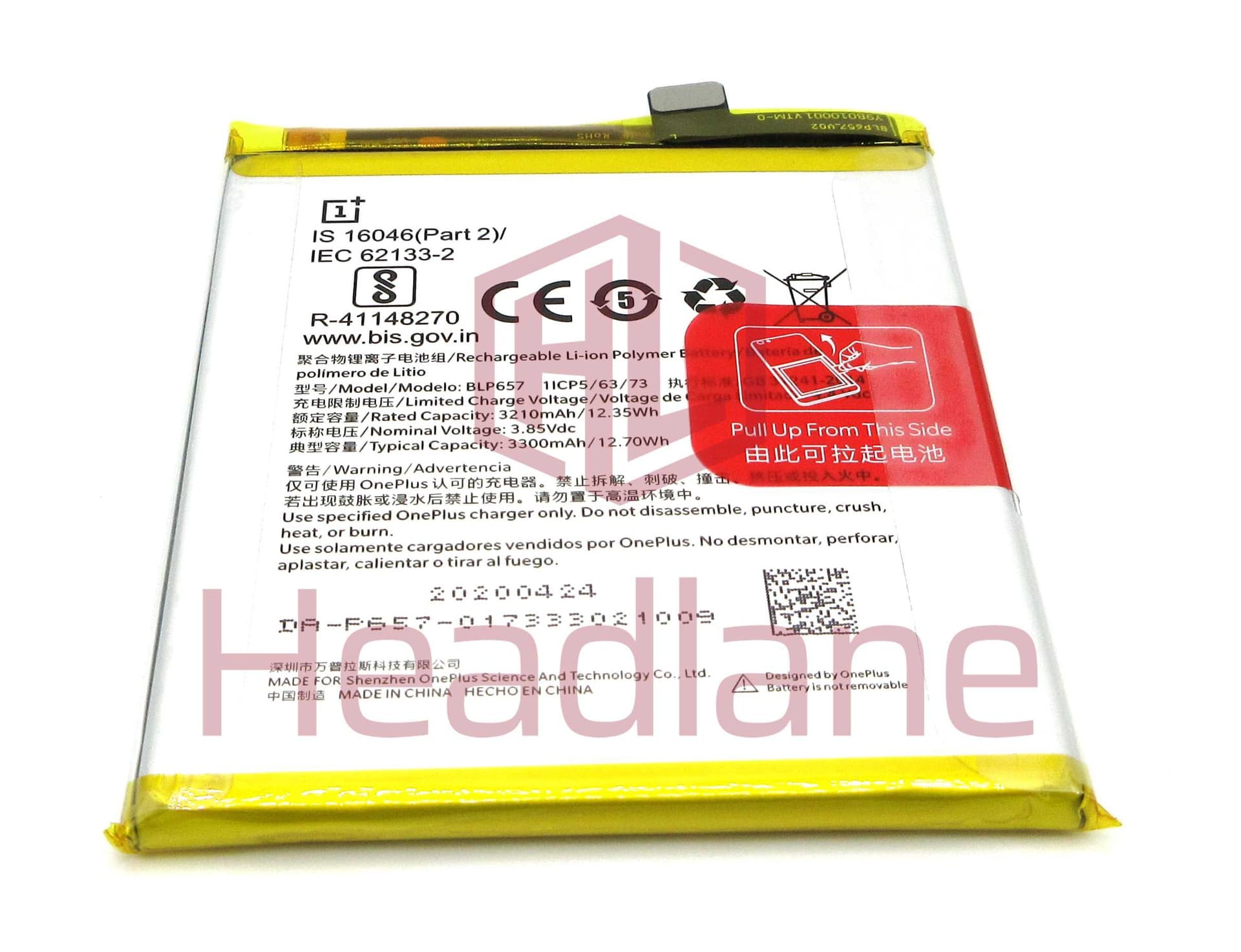 OnePlus 6 BLP657 3300mAh Internal Battery - 9560891