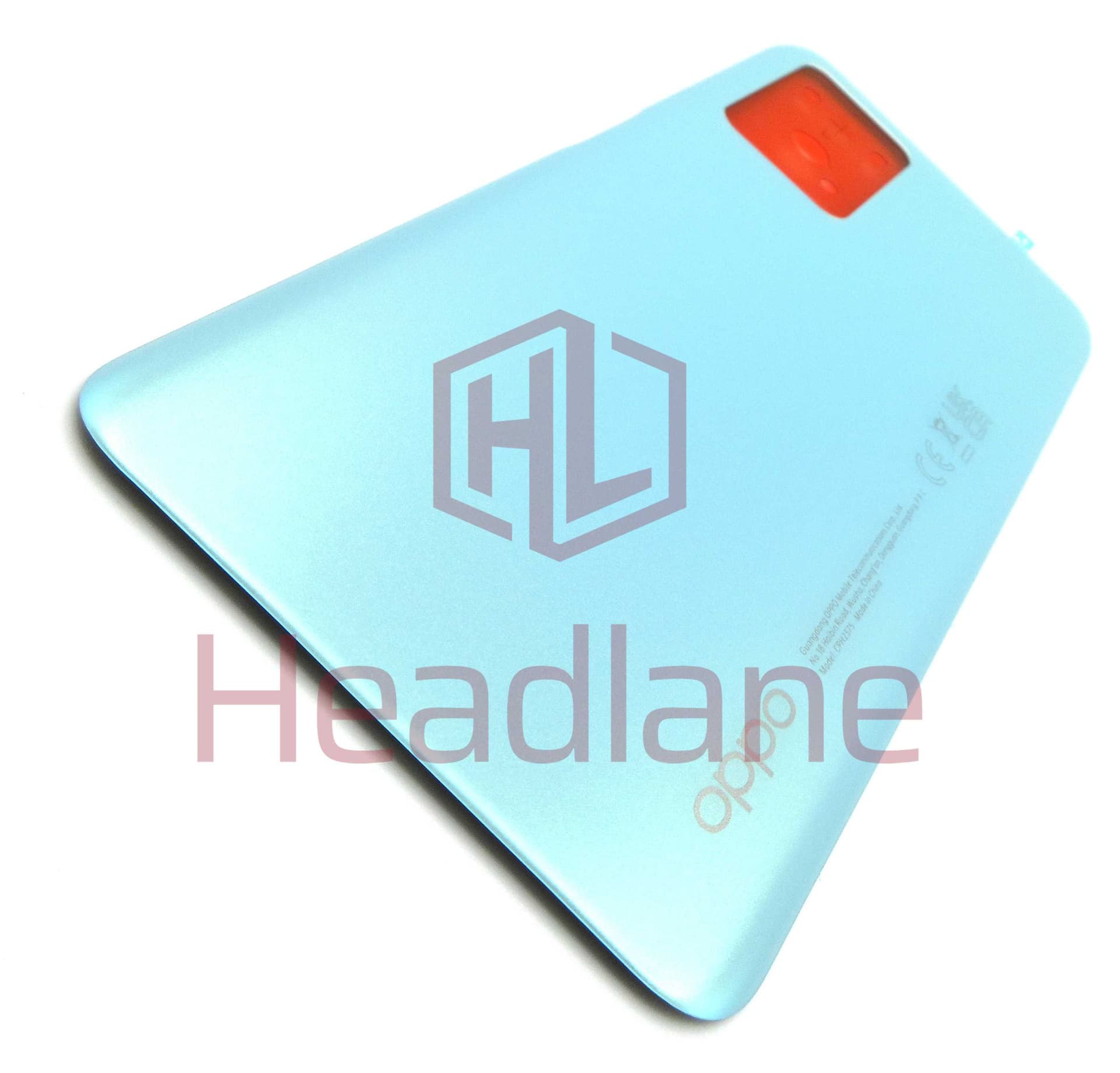 Oppo CPH2375 A76 Back / Battery Cover - Blue - 3052370 - Oppo Replacement Part