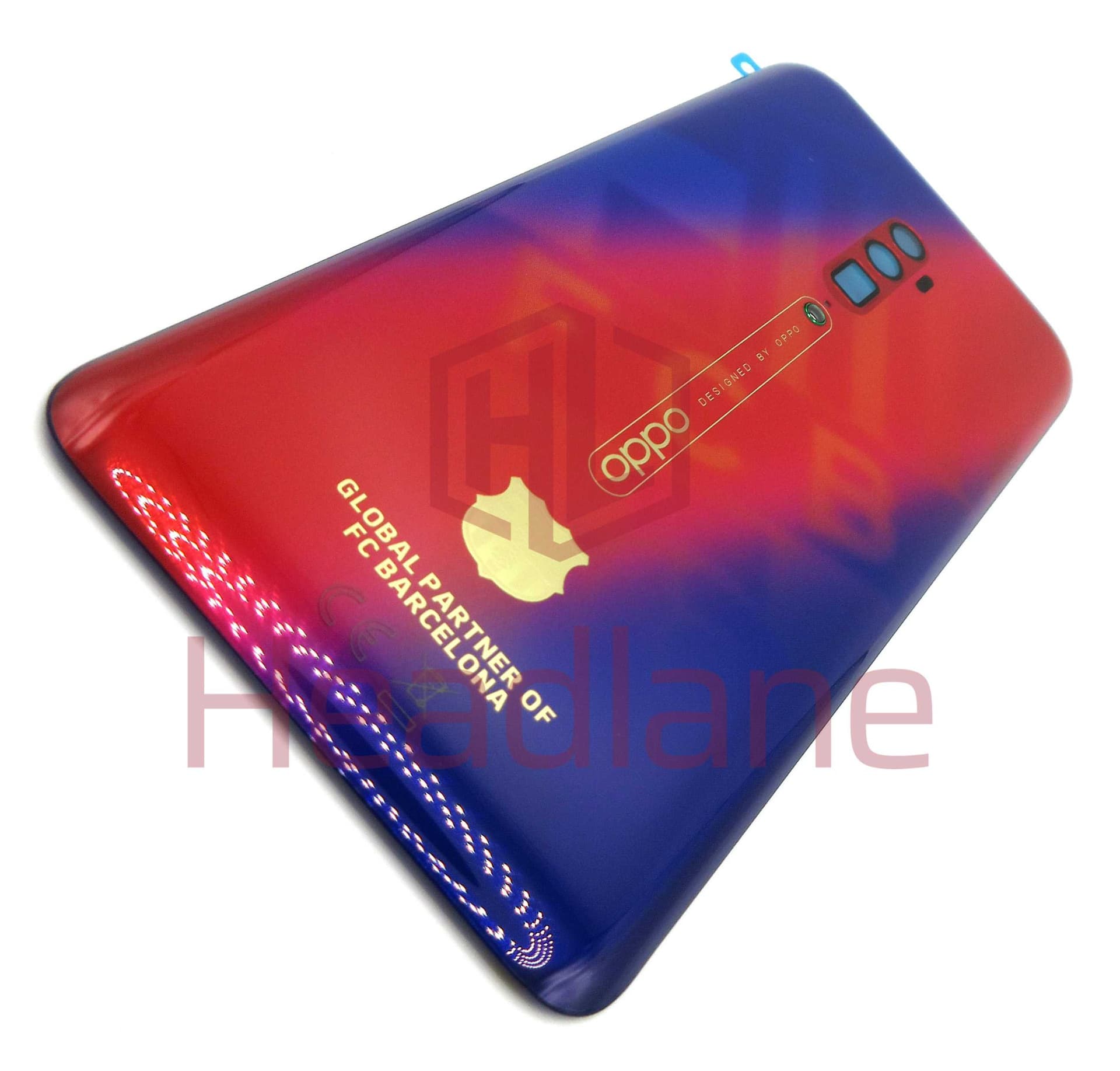 Oppo CPH1919 Reno 10X Zoom Back / Battery Cover - Red / Blue (FC Barcelona Edition) - 4721288