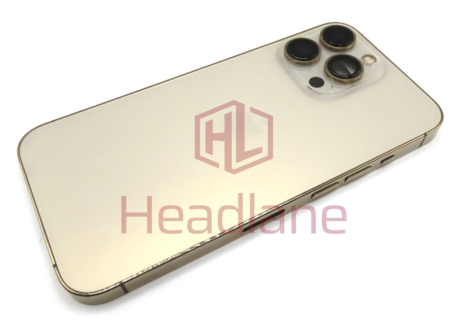 iPhone 13 Pro Back / Battery Cover + Small Parts - Gold (Pulled - Grade C) (No Camera) (No Speaker) - IP13PRBH-GL-NC-NSP-C