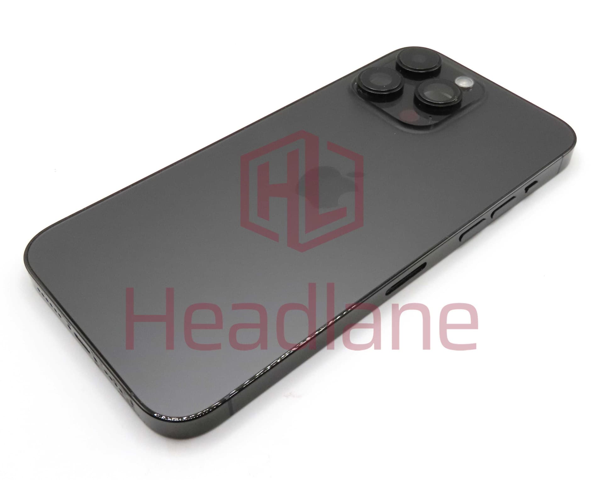 iPhone 14 Pro Max Back / Battery Cover + Small Parts - Black (Pulled - Grade B) (No Camera) (No Battery) - IP14PMBH-SB-NC-NBT-B