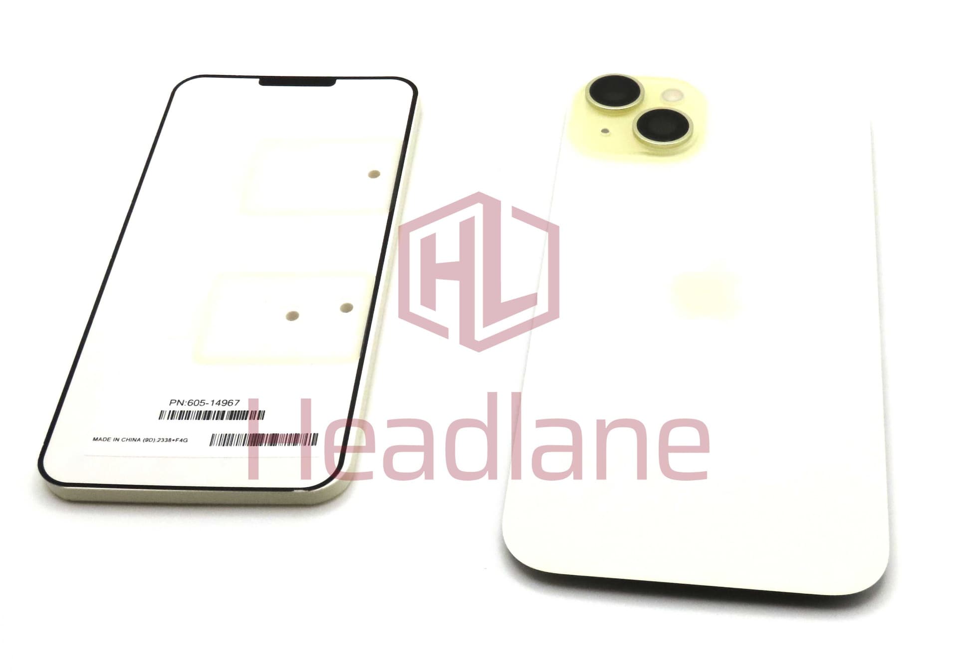 Apple iPhone 15 Plus Back / Battery Cover - Yellow (Service Pack) - 661-37210