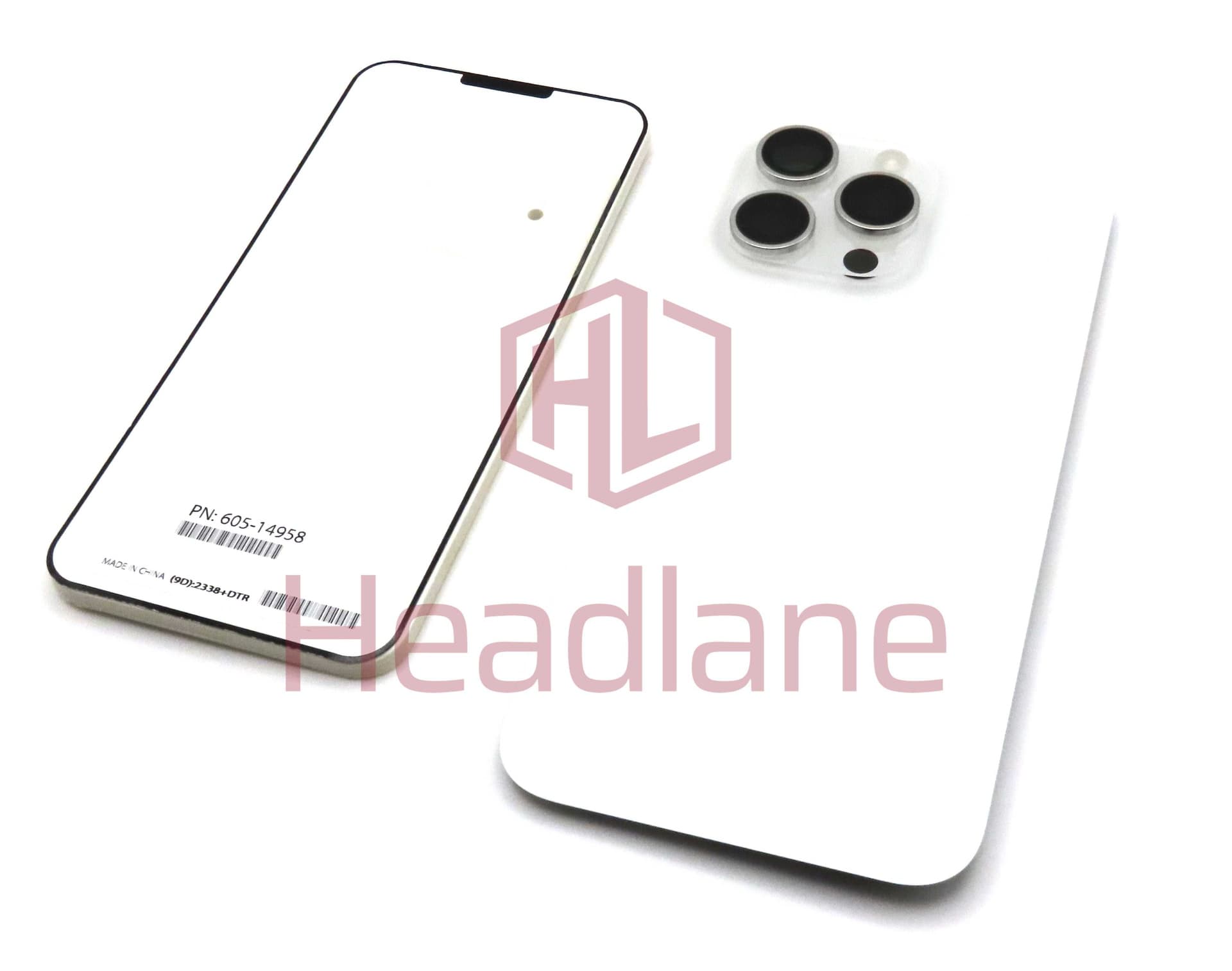 Apple iPhone 15 Pro Max Back / Battery Cover - White Titanium (Service Pack) - 661-36912