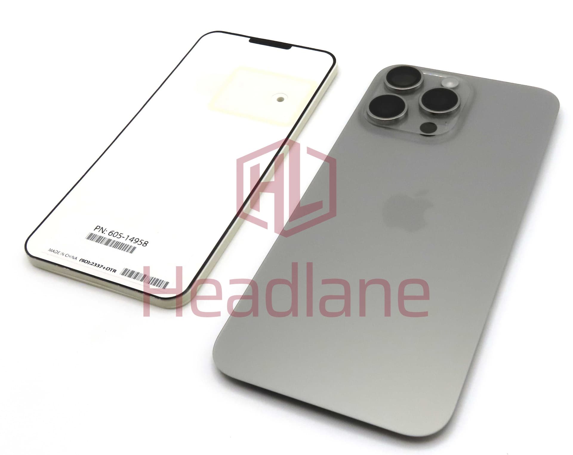 Apple iPhone 15 Pro Max Back / Battery Cover - Natural Titanium (Service Pack) - 661-36913